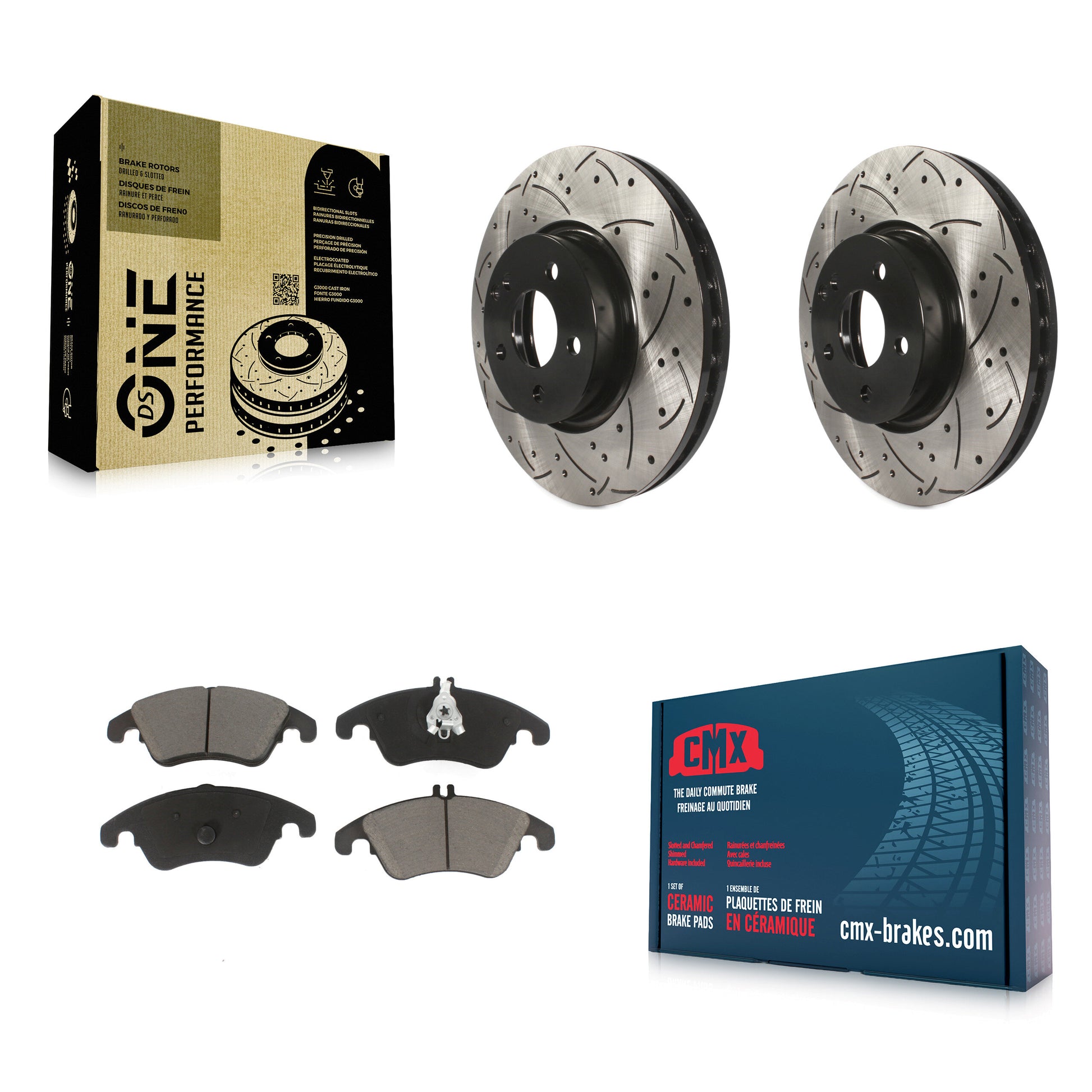 Transit Auto KDC-100057 Disc Brake Kit for 2008-2019 Mercedes-Benz SLC300, Mercedes-Benz E400, Mercedes-Benz C300 & more - Front product image
