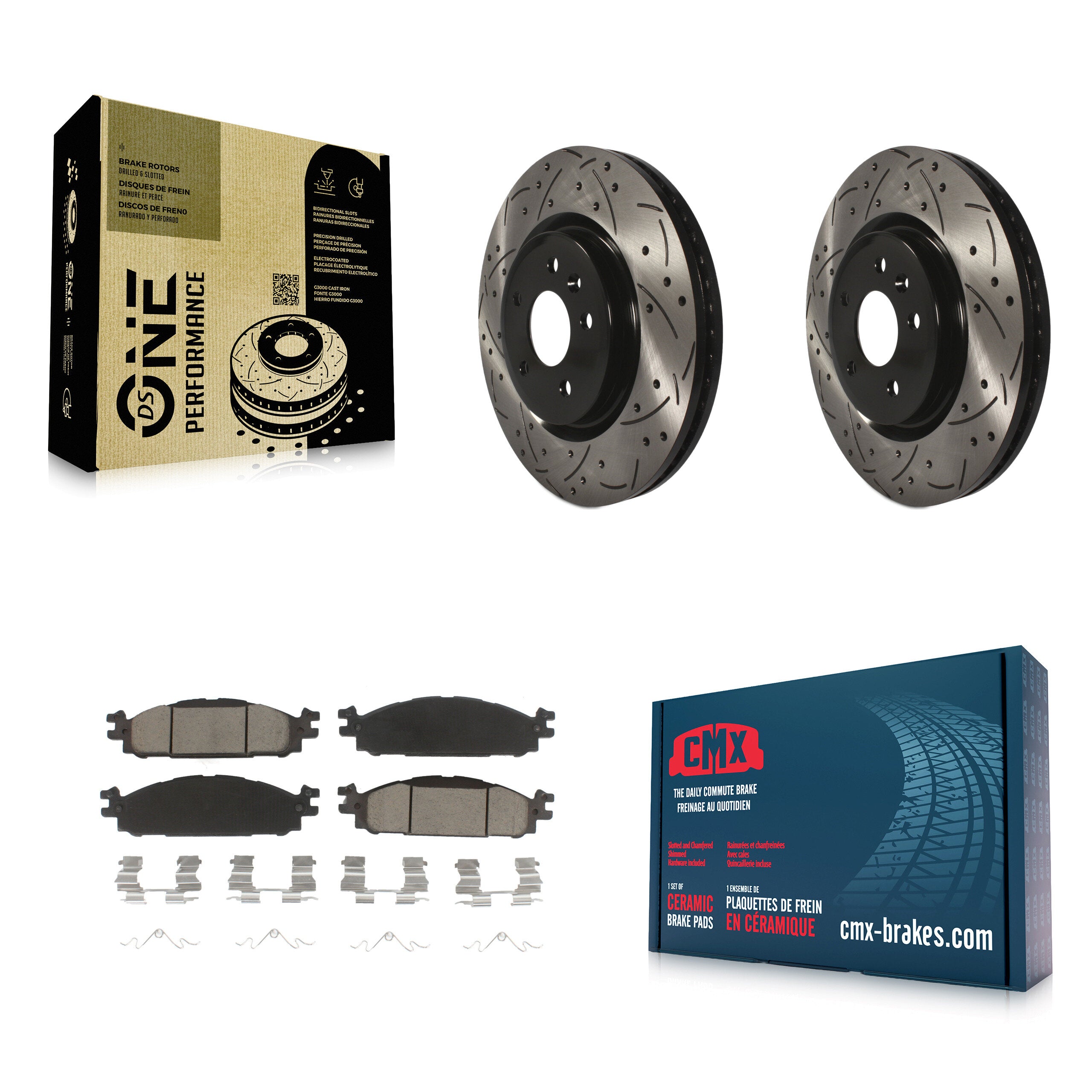 Transit Auto KDC-100059 Disc Brake Kit for 2009-2019 Ford Explorer, Ford Flex, Lincoln MKS & more - Front product image