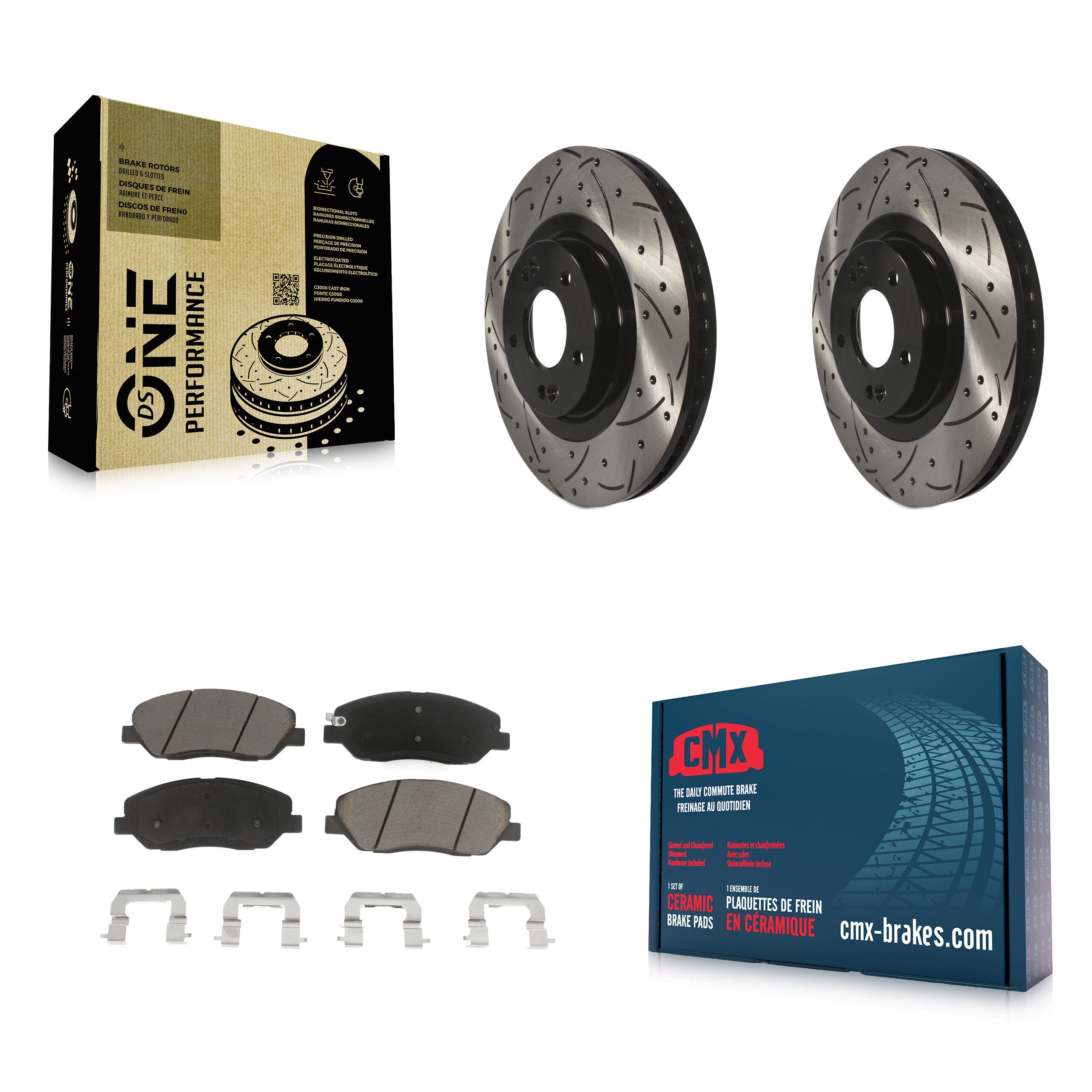 Transit Auto KDC-100061 Disc Brake Kit for 2013-2016 Hyundai Santa Fe, Hyundai Santa Fe XL - Front product image
