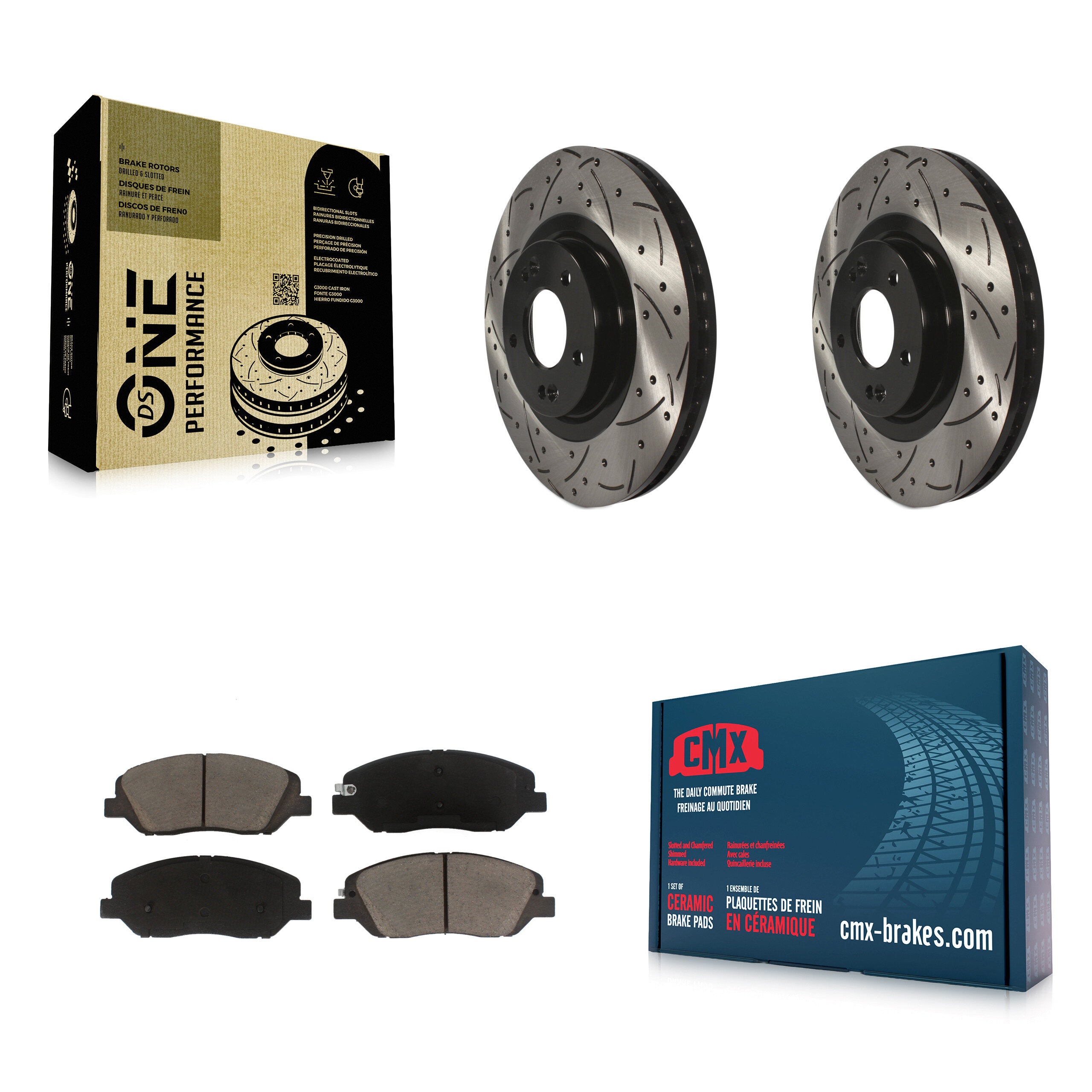 Transit Auto KDC-100062 Disc Brake Kit for 2017-2019 Hyundai Santa Fe, Hyundai Santa Fe XL - Front product image