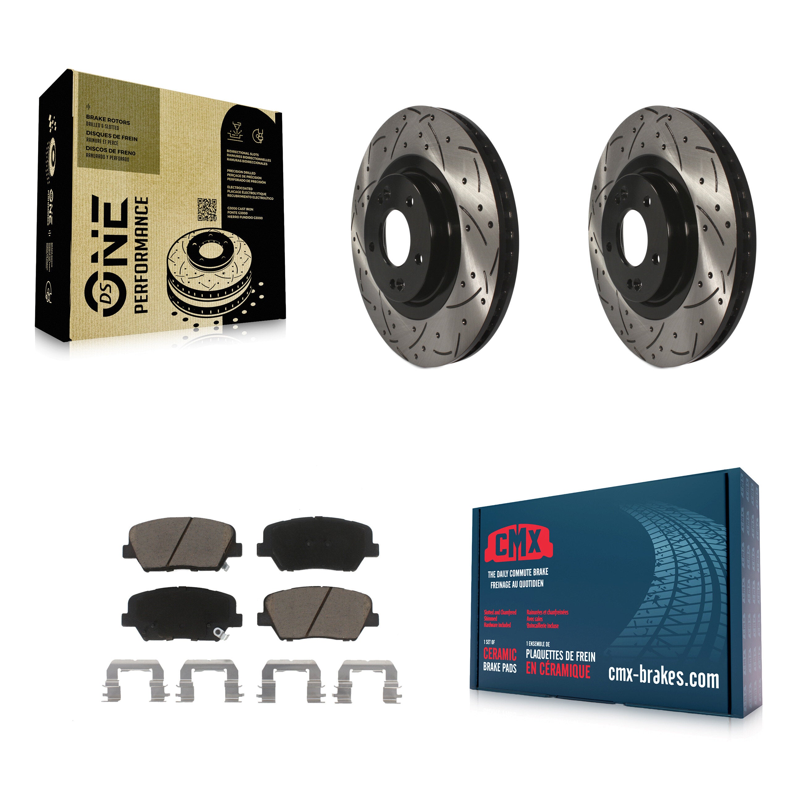 Transit Auto KDC-100063 Disc Brake Kit for 2016-2020 Hyundai Santa Fe Sport, Kia Sorento - Front product image