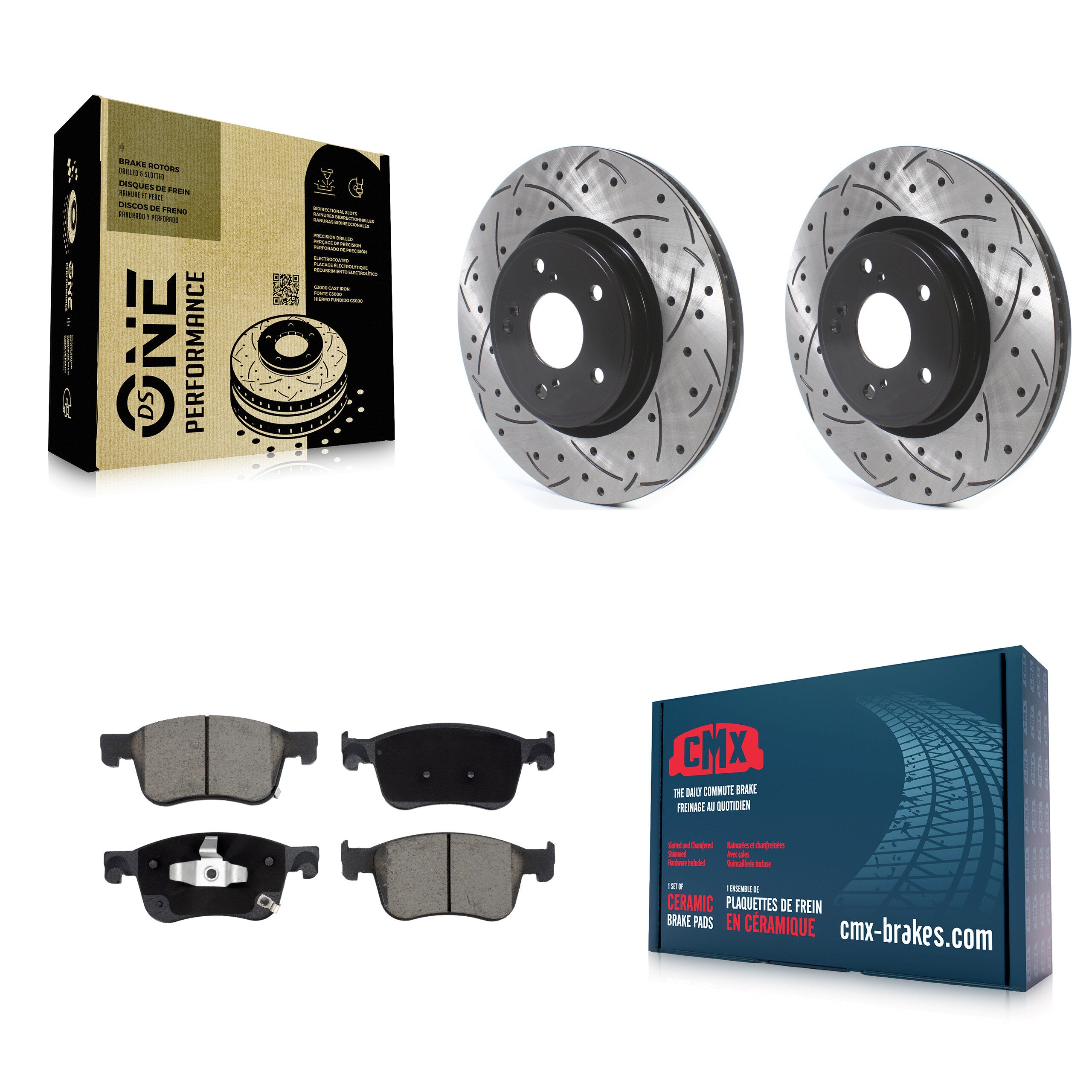 Transit Auto KDC-100065 Disc Brake Kit for 2018-2024 Acura Integra, Honda Accord, Honda Civic - Front product image