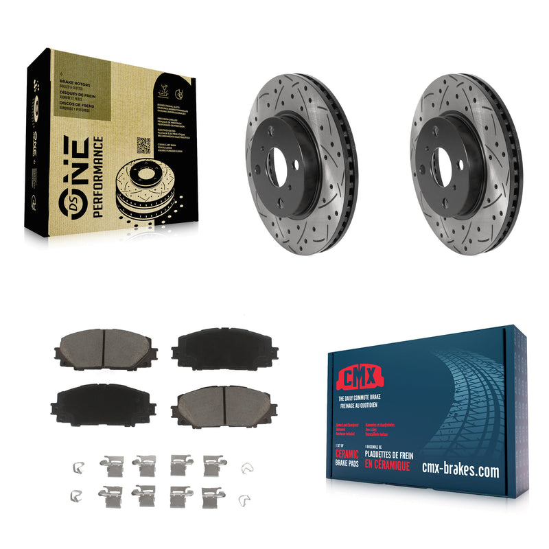 Transit Auto KDC-100072 Disc Brake Kit for 2006-2019 Toyota Yaris, Scion iQ, Toyota Prius C - Front product image