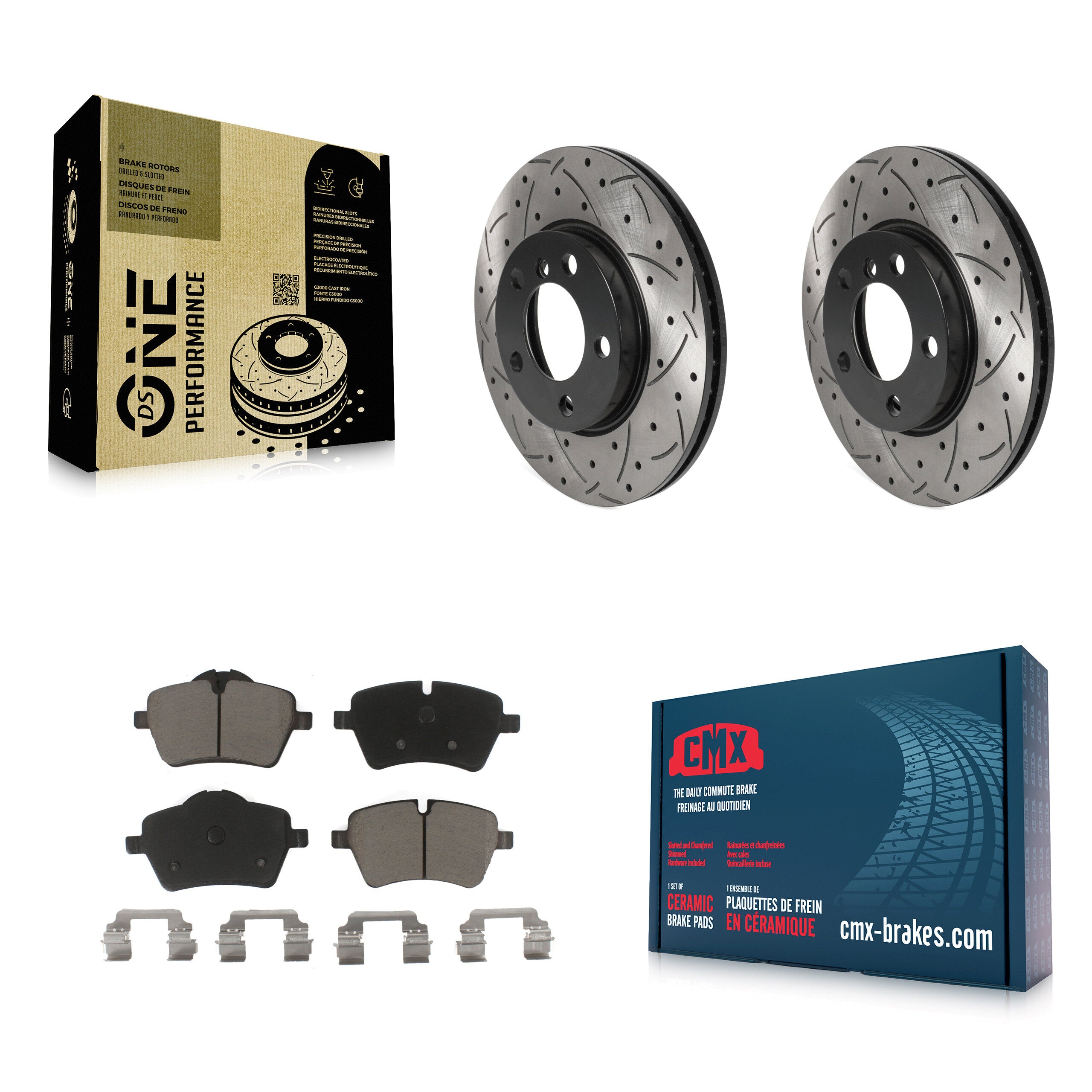 Transit Auto KDC-100085 Disc Brake Kit for 2011-2016 Mini Cooper Countryman, Mini Cooper Paceman - Front product image