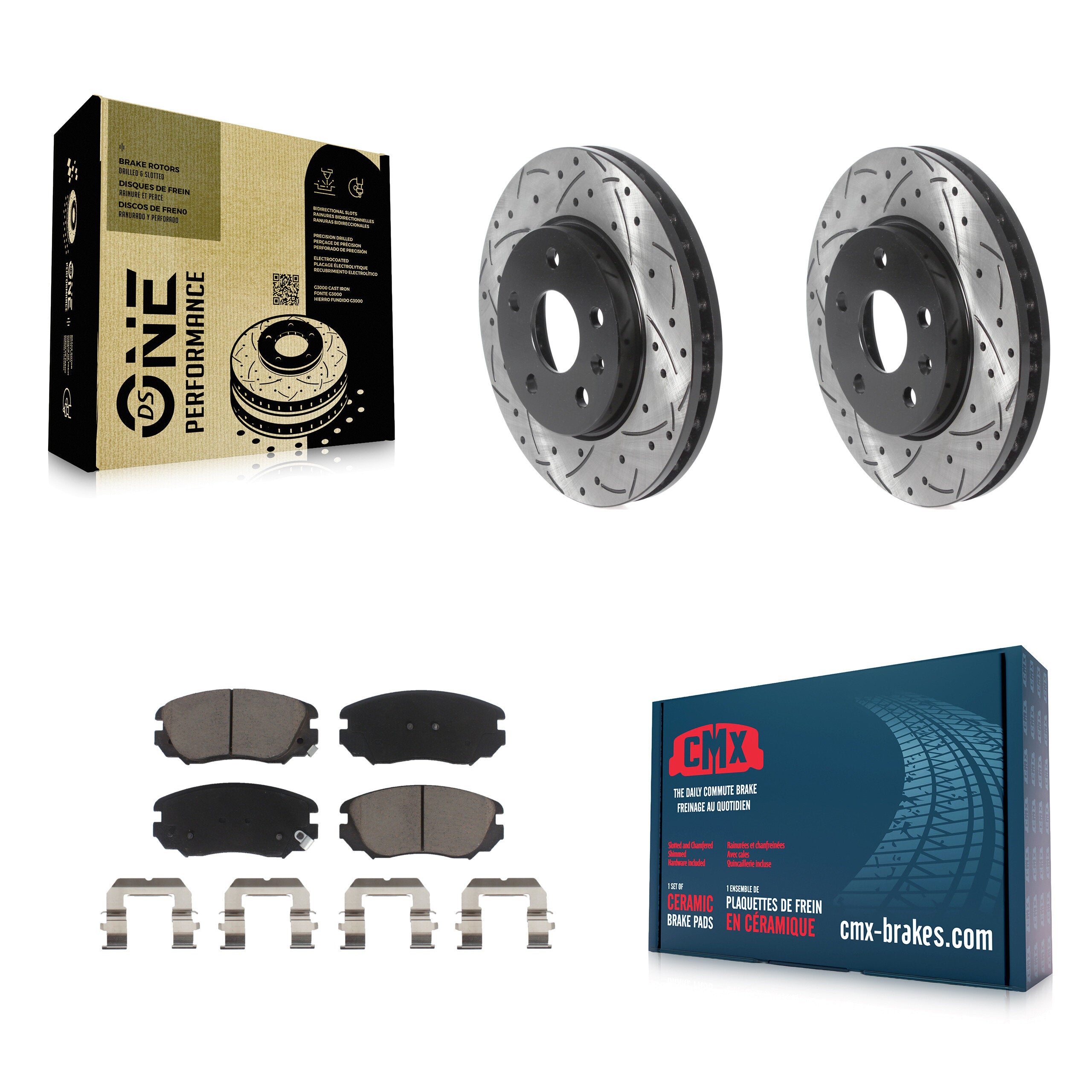 Transit Auto KDC-100089 Disc Brake Kit for 2011-2017 Chevrolet Malibu Limited, Chevrolet Malibu, Buick LaCrosse & more - Front product image