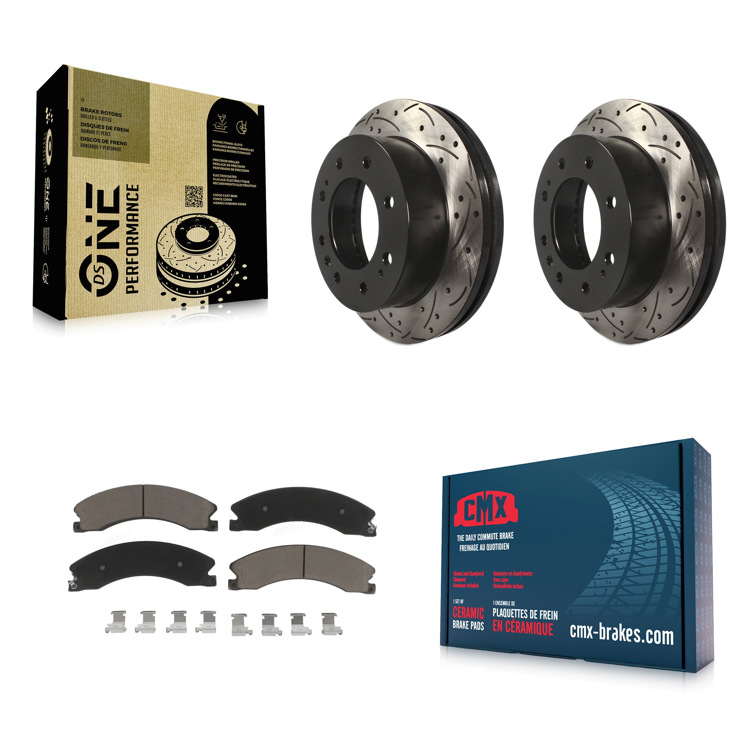 Transit Auto KDC-100092 Disc Brake Kit for 2011-2019 Chevrolet Suburban 3500 HD, Chevrolet Silverado 2500 HD, Chevrolet Silverado 3500 HD & more - Front product image