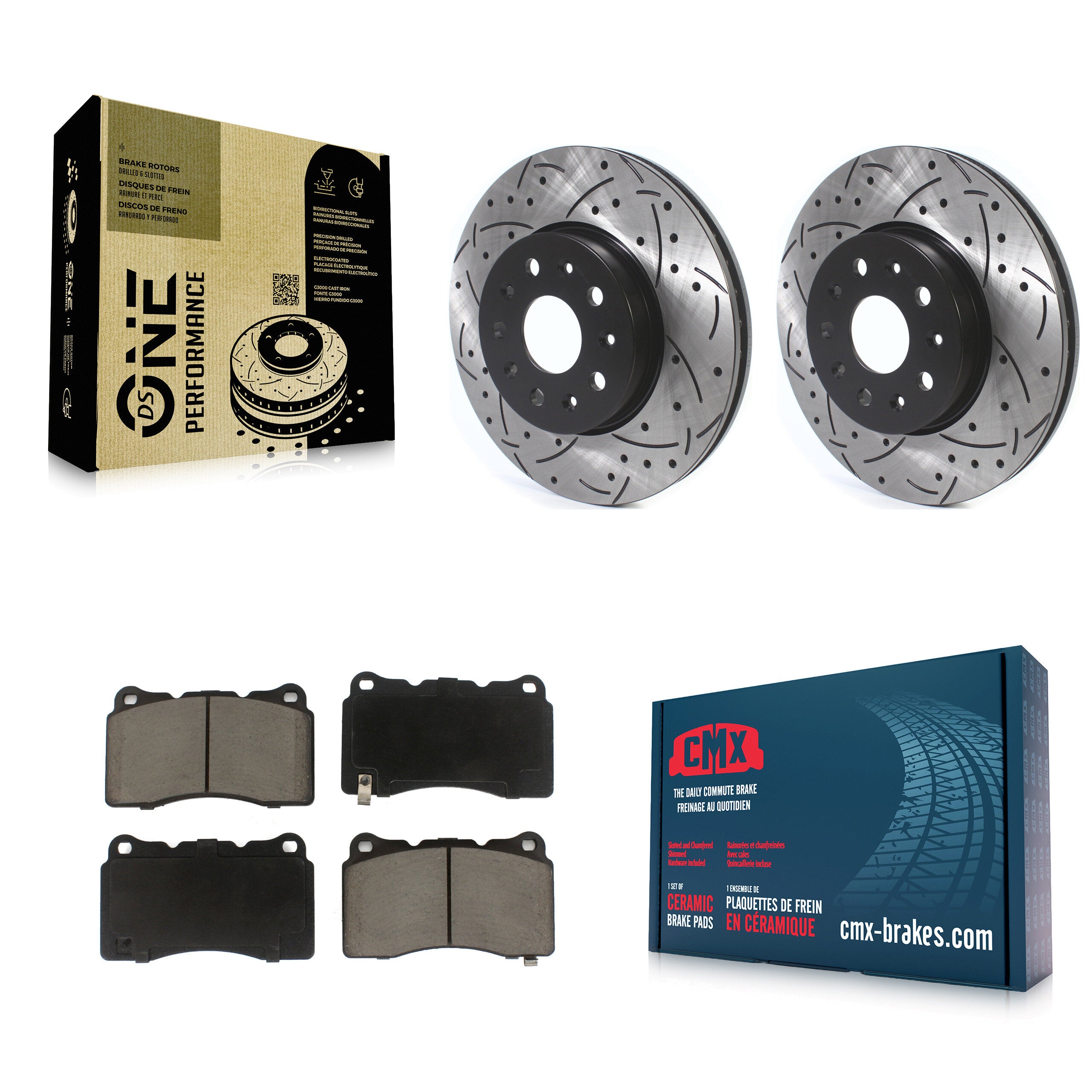 Transit Auto KDC-100099 Disc Brake Kit for 2014-2022 Chevrolet Camaro, Cadillac CTS, Cadillac CT6 - Front product image