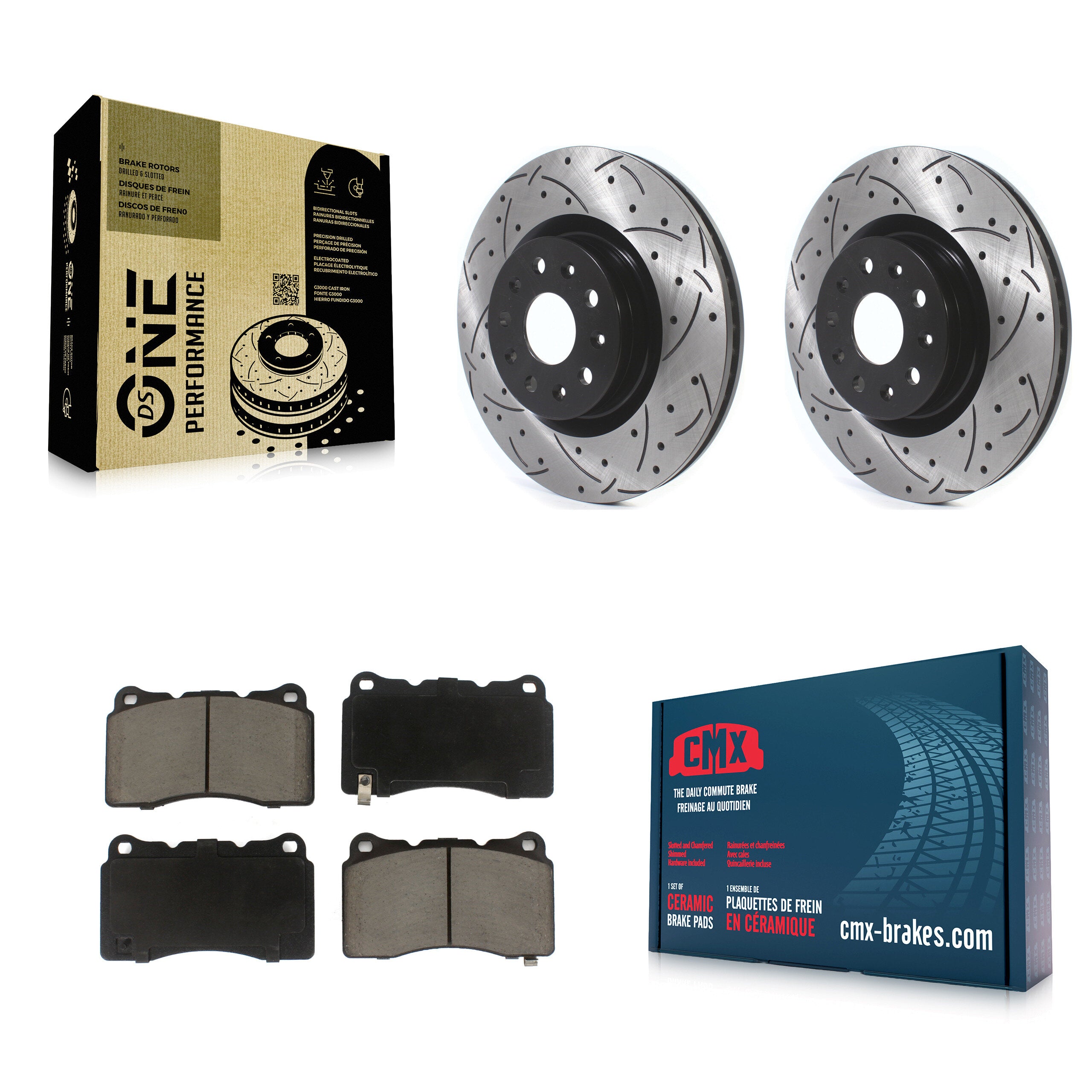Transit Auto KDC-100102 Disc Brake Kit for 2015-2020 Cadillac CT6, Cadillac CTS - Front product image