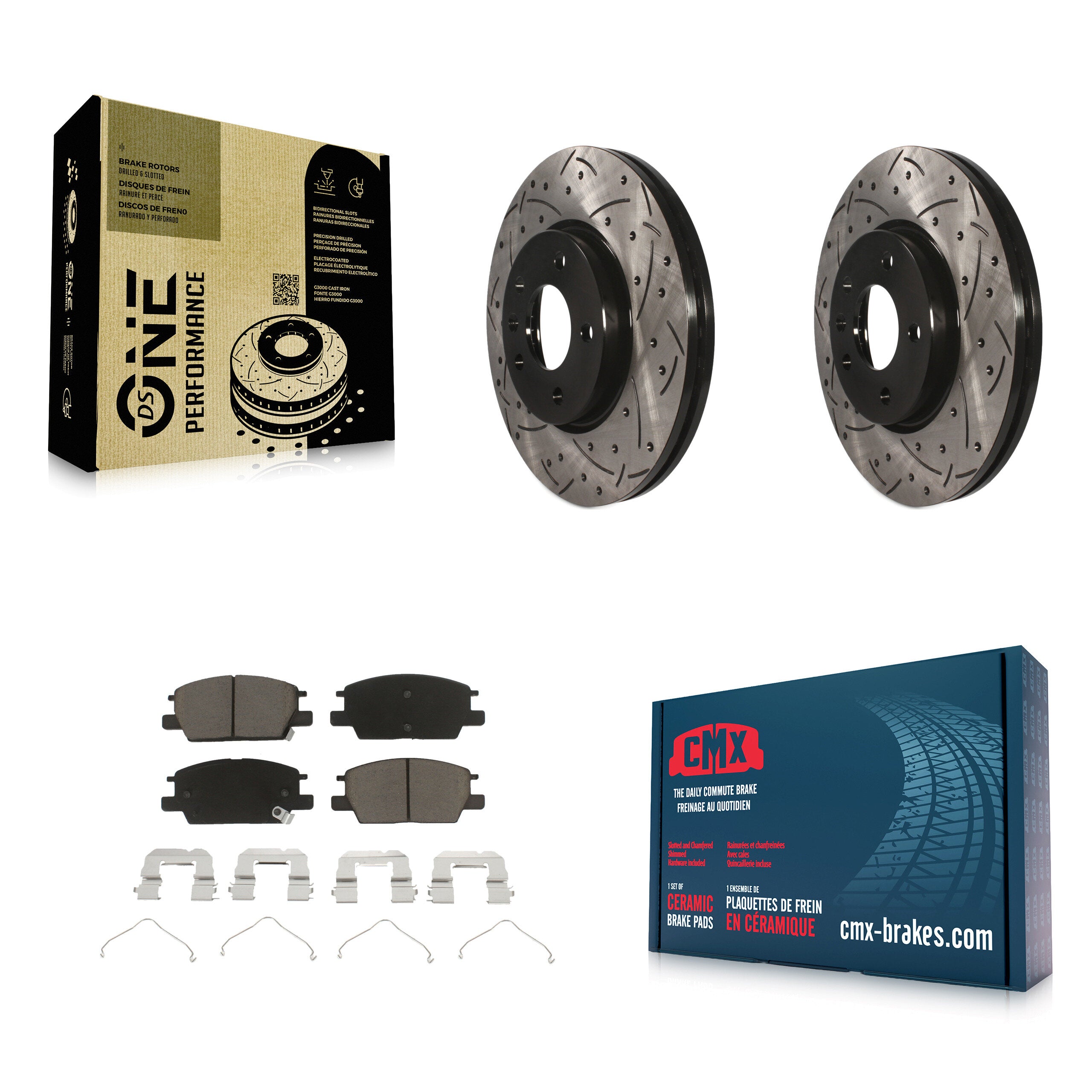 Transit Auto KDC-100107 Disc Brake Kit for 2016-2020 Chevrolet Equinox, Buick Regal Sportback, Buick Regal TourX & more - Front product image