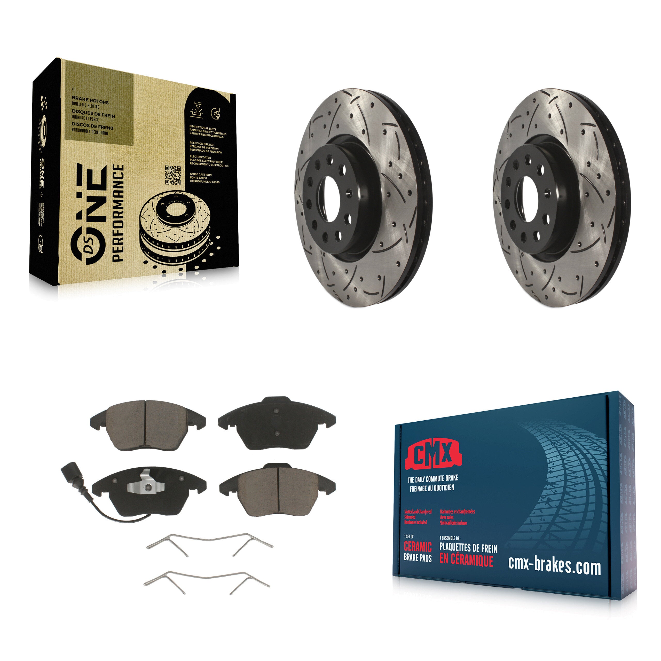 Transit Auto KDC-100109 Disc Brake Kit for 2005-2019 Volkswagen Beetle, Volkswagen CC, Volkswagen Jetta & more - Front product image