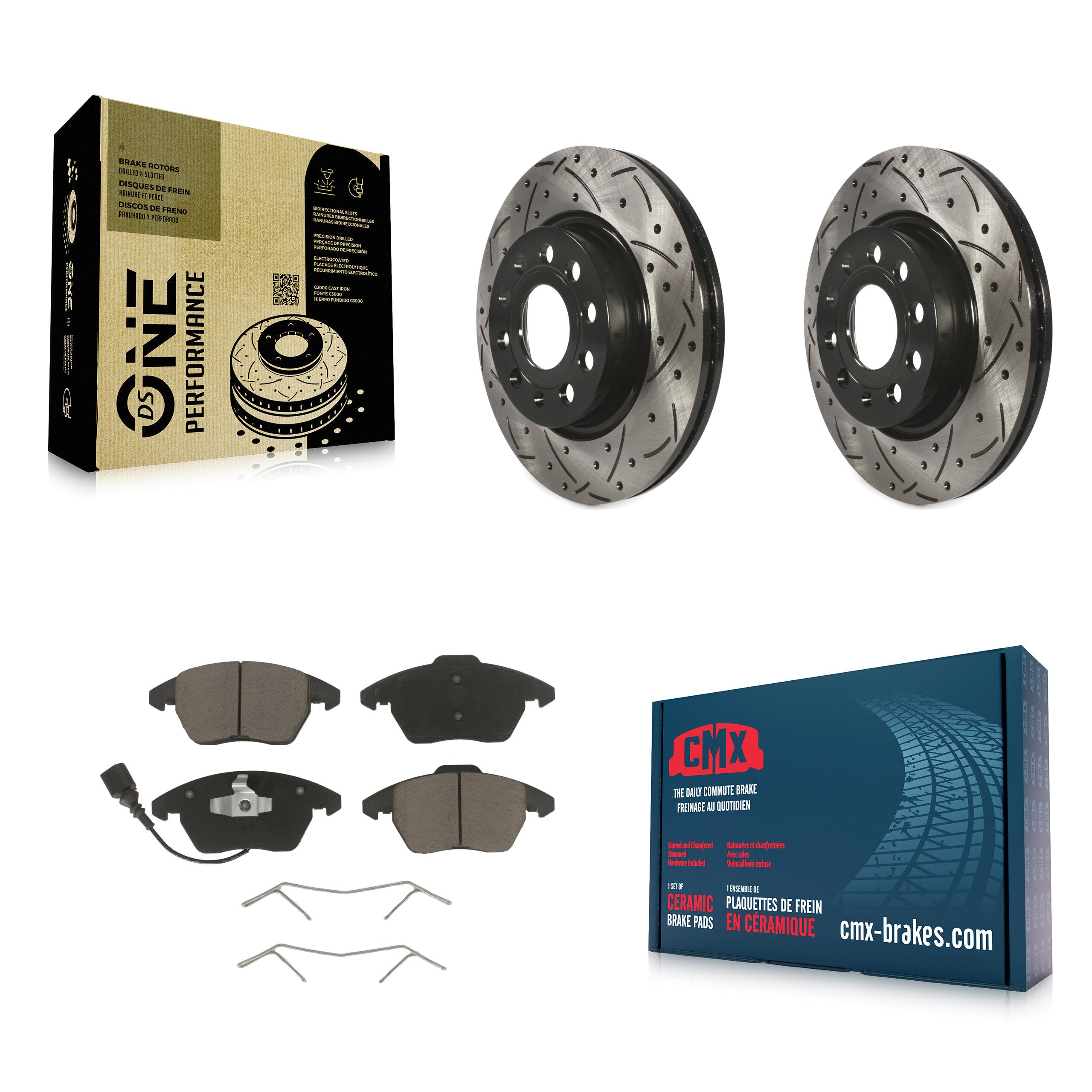 Transit Auto KDC-100111 Disc Brake Kit for 2011-2013 Volkswagen GTI, Audi A3 Quattro - Front product image