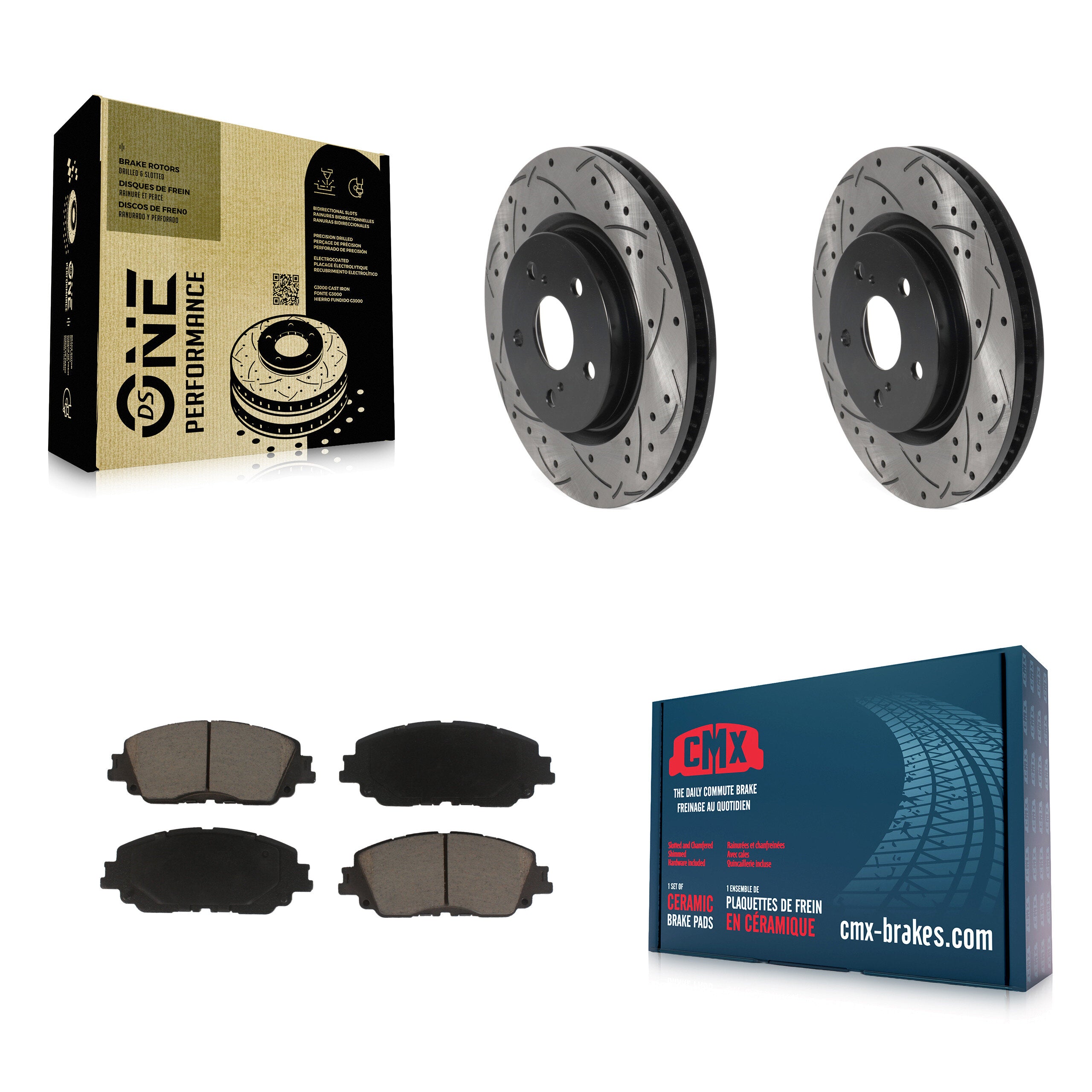 Transit Auto KDC-100112 Disc Brake Kit for 2018-2024 Toyota Camry, Toyota Prius Prime, Toyota Avalon & more - Front product image