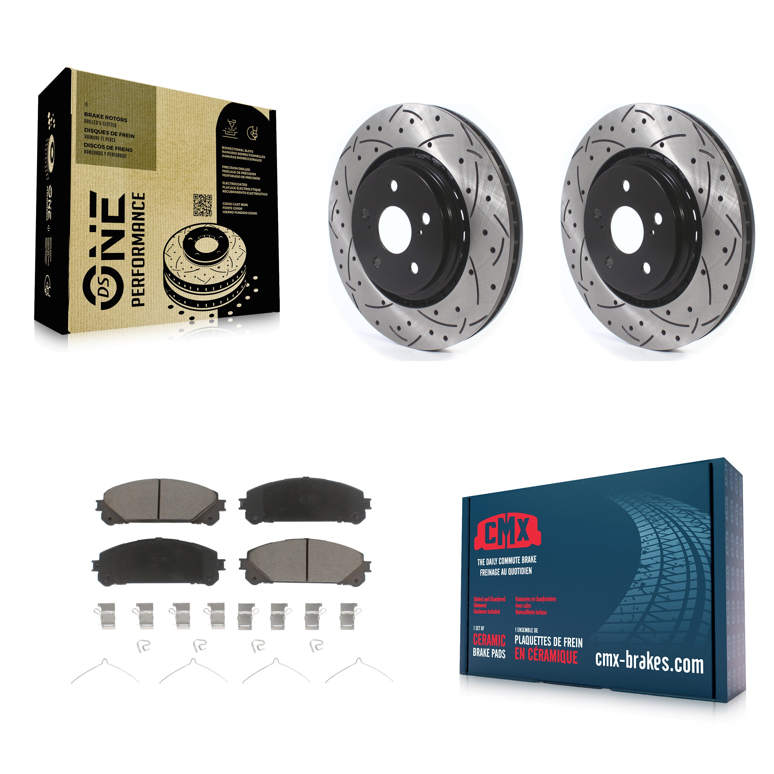 Transit Auto KDC-100114 Disc Brake Kit for 2016-2023 Toyota Crown, Lexus NX250, Lexus NX350 & more - Front product image