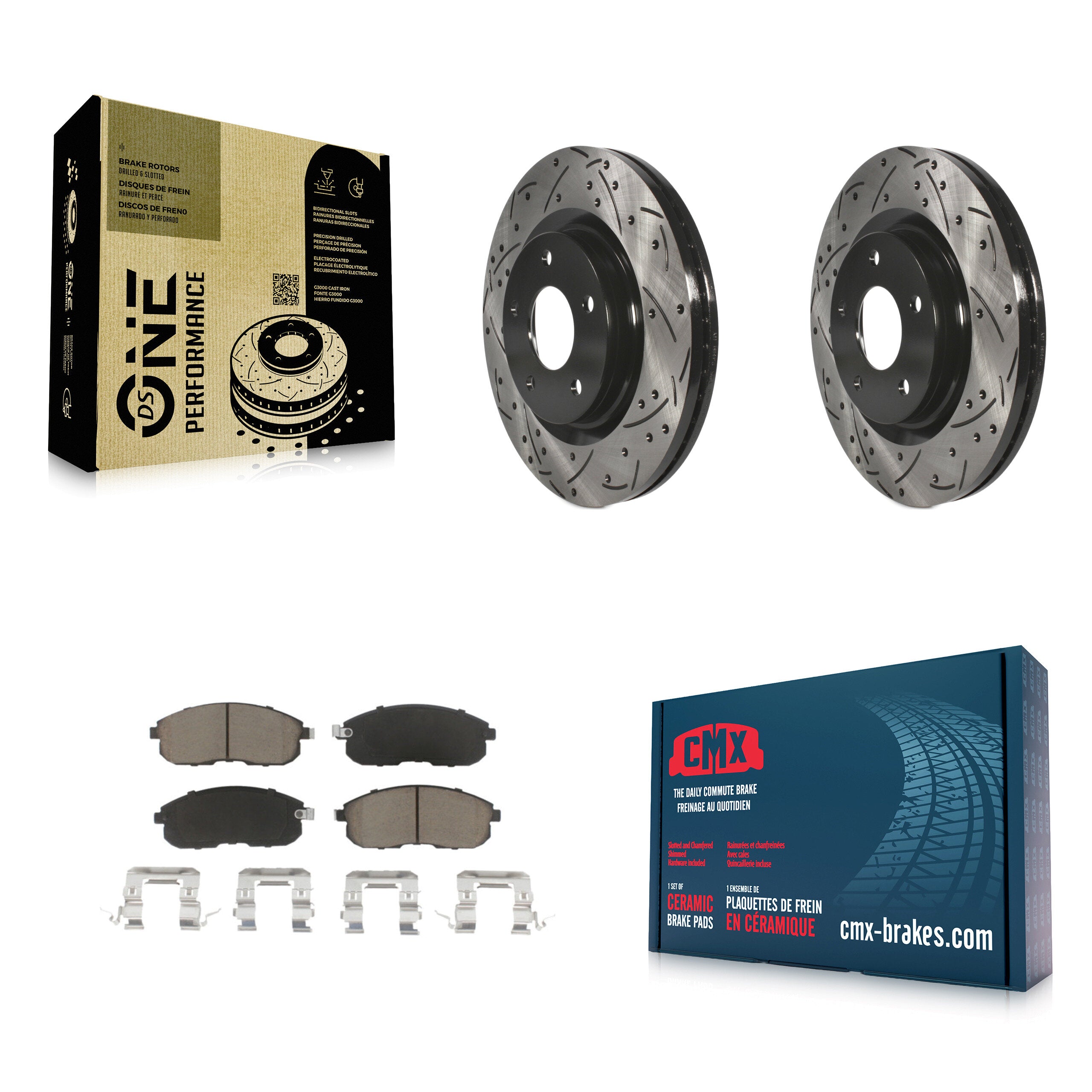 Transit Auto KDC-100115 Disc Brake Kit for 2011-2019 Nissan Juke, Nissan Sentra - Front product image