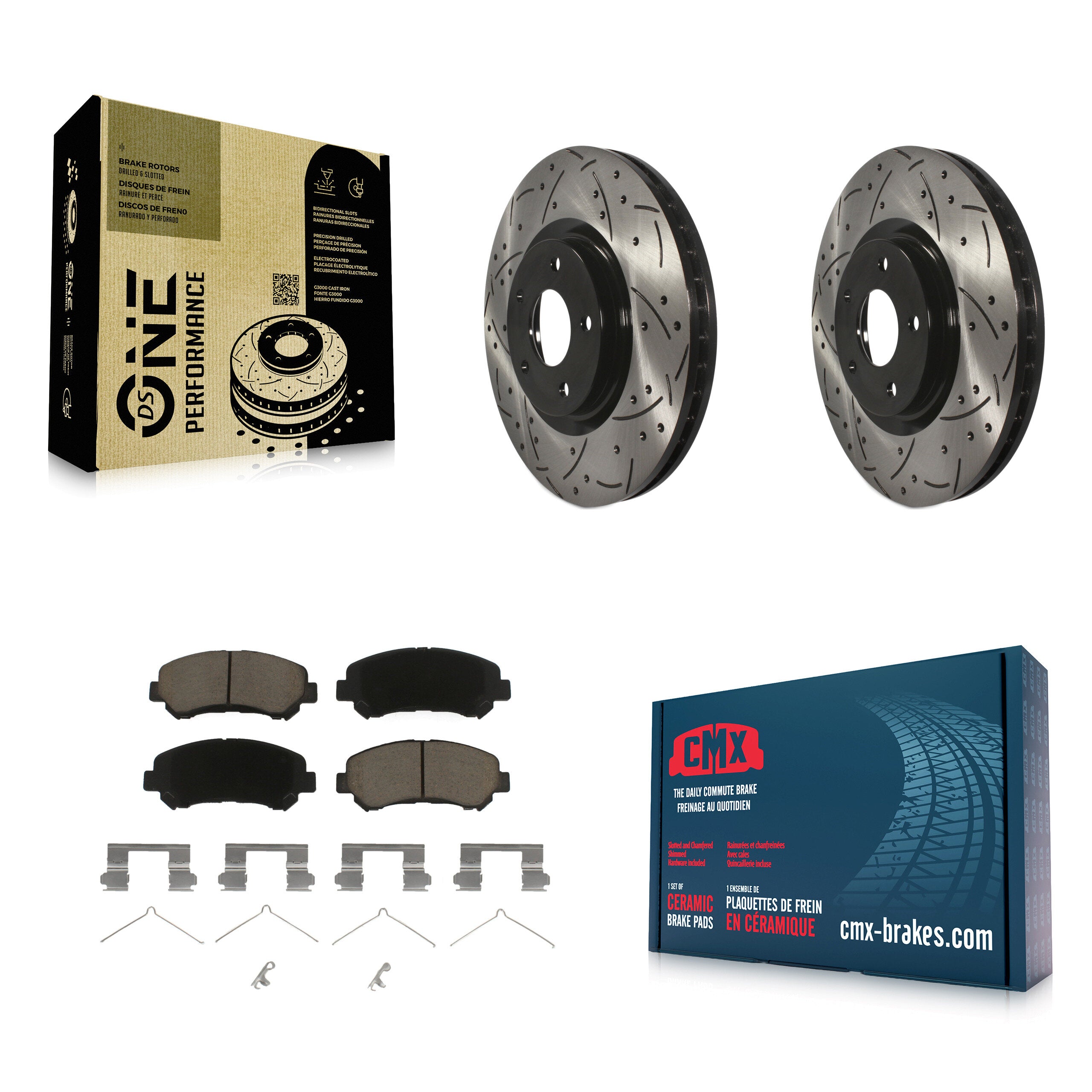 Transit Auto KDC-100116 Disc Brake Kit for 2007-2017 Nissan Juke, Nissan Sentra - Front product image