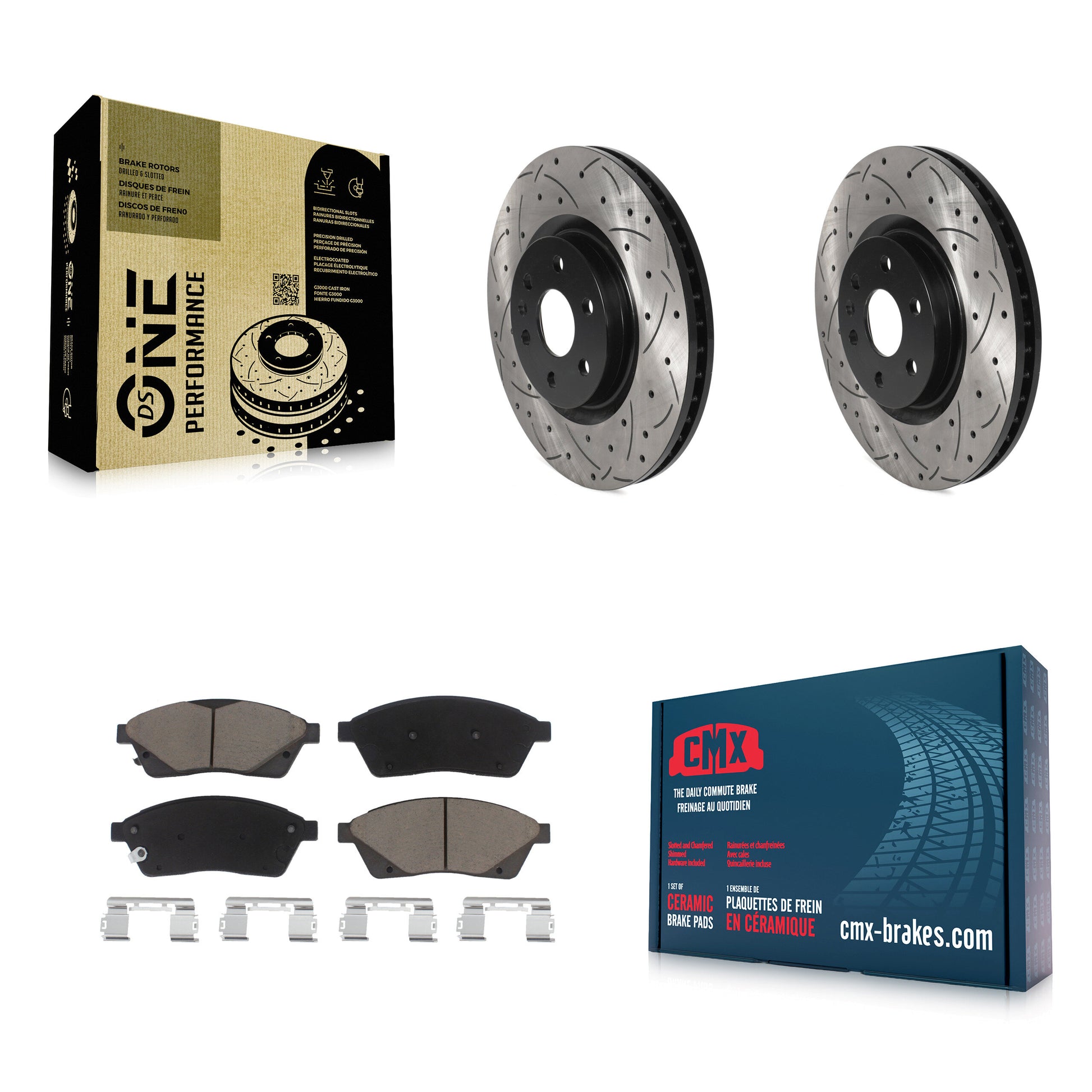 Transit Auto KDC-100122 Disc Brake Kit for 2010-2016 Saab 9-4X, Cadillac SRX - Front product image