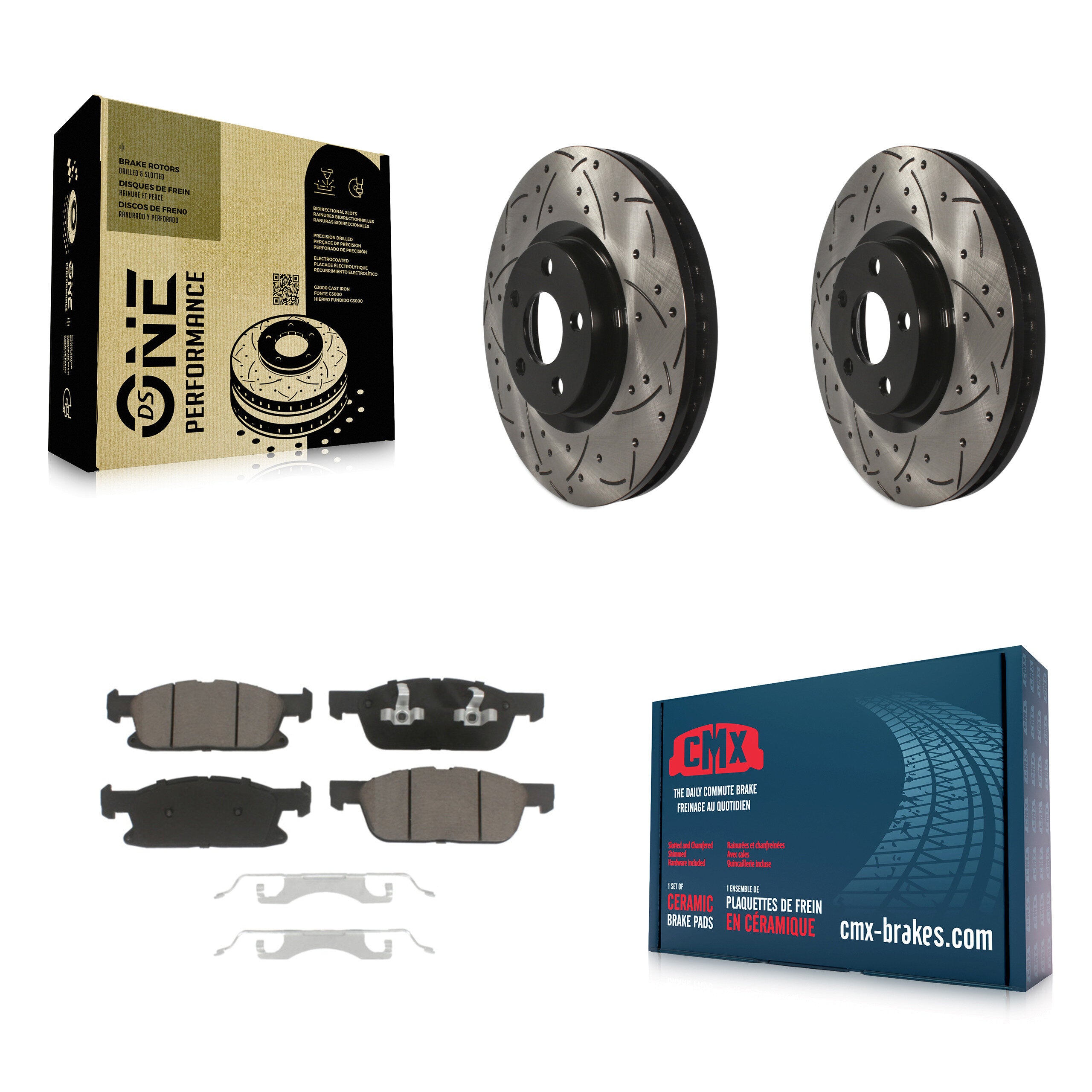 Transit Auto KDC-100123 Disc Brake Kit for 2015-2024 Ford Edge - Front product image