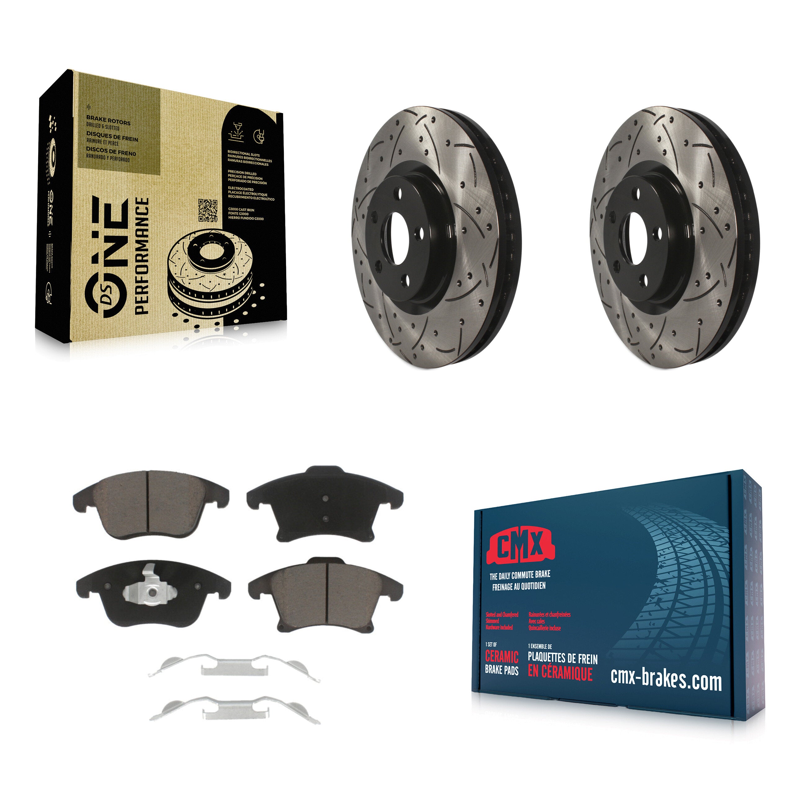 Transit Auto KDC-100125 Disc Brake Kit for 2019-2020 Ford Police Responder Hybrid, Ford SSV Plug-In Hybrid - Front product image