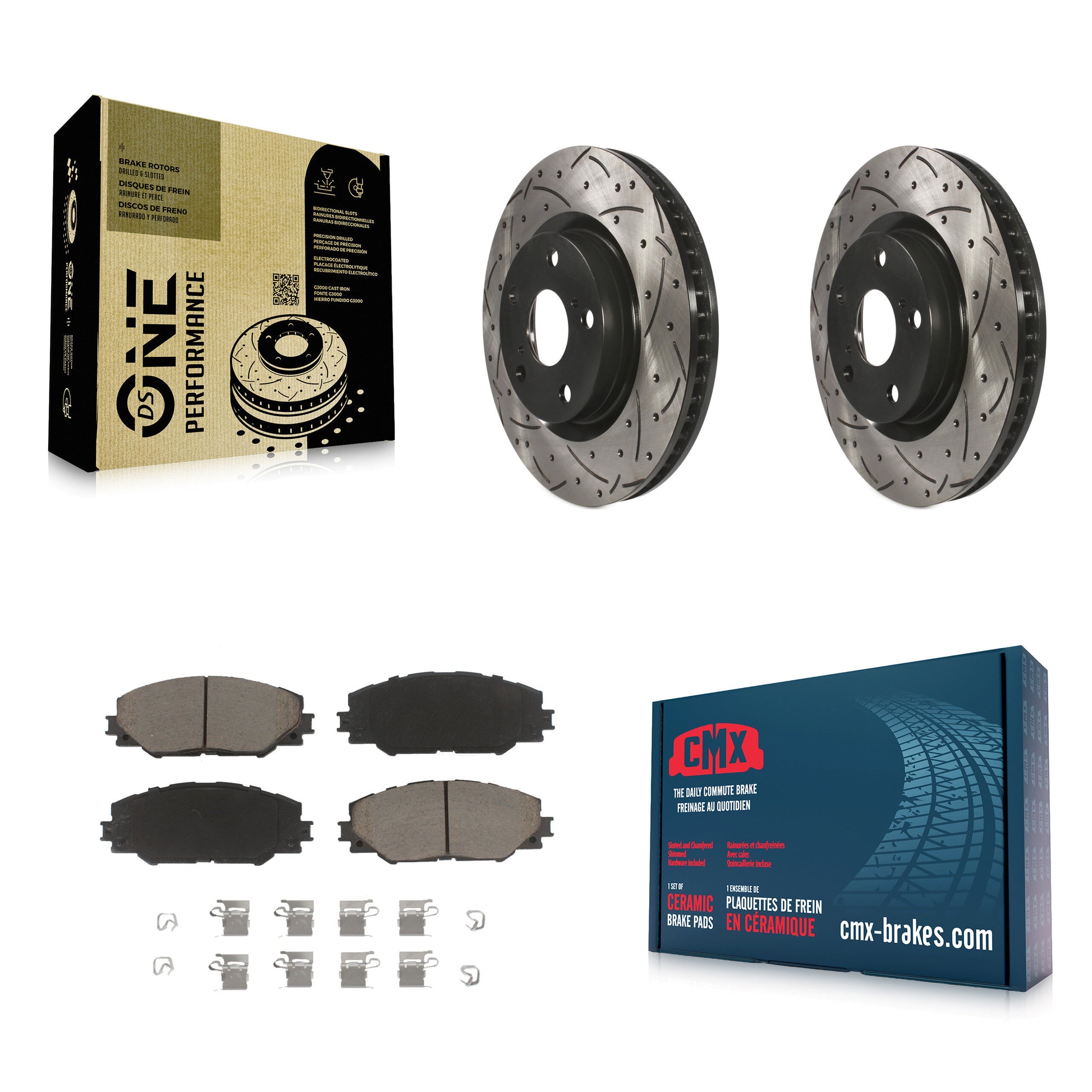 Transit Auto KDC-100129 Disc Brake Kit for 2006-2020 Toyota RAV4, Toyota Corolla iM, Scion iM & more - Front product image