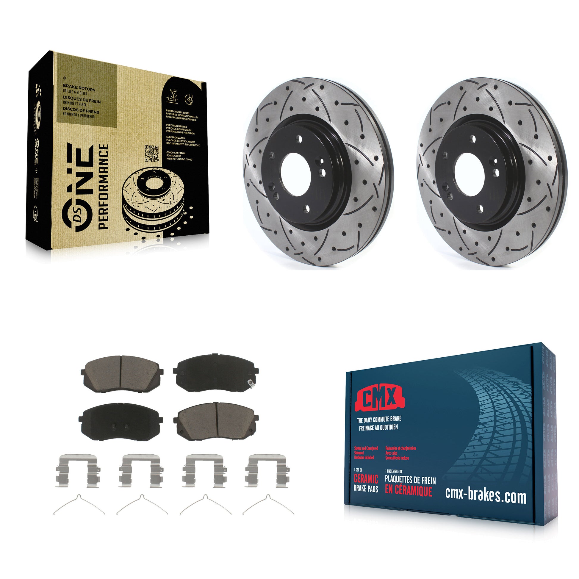 Transit Auto KDC-100130 Disc Brake Kit for 2016-2023 Kia Optima, Hyundai Kona Electric, Kia Niro EV & more - Front product image