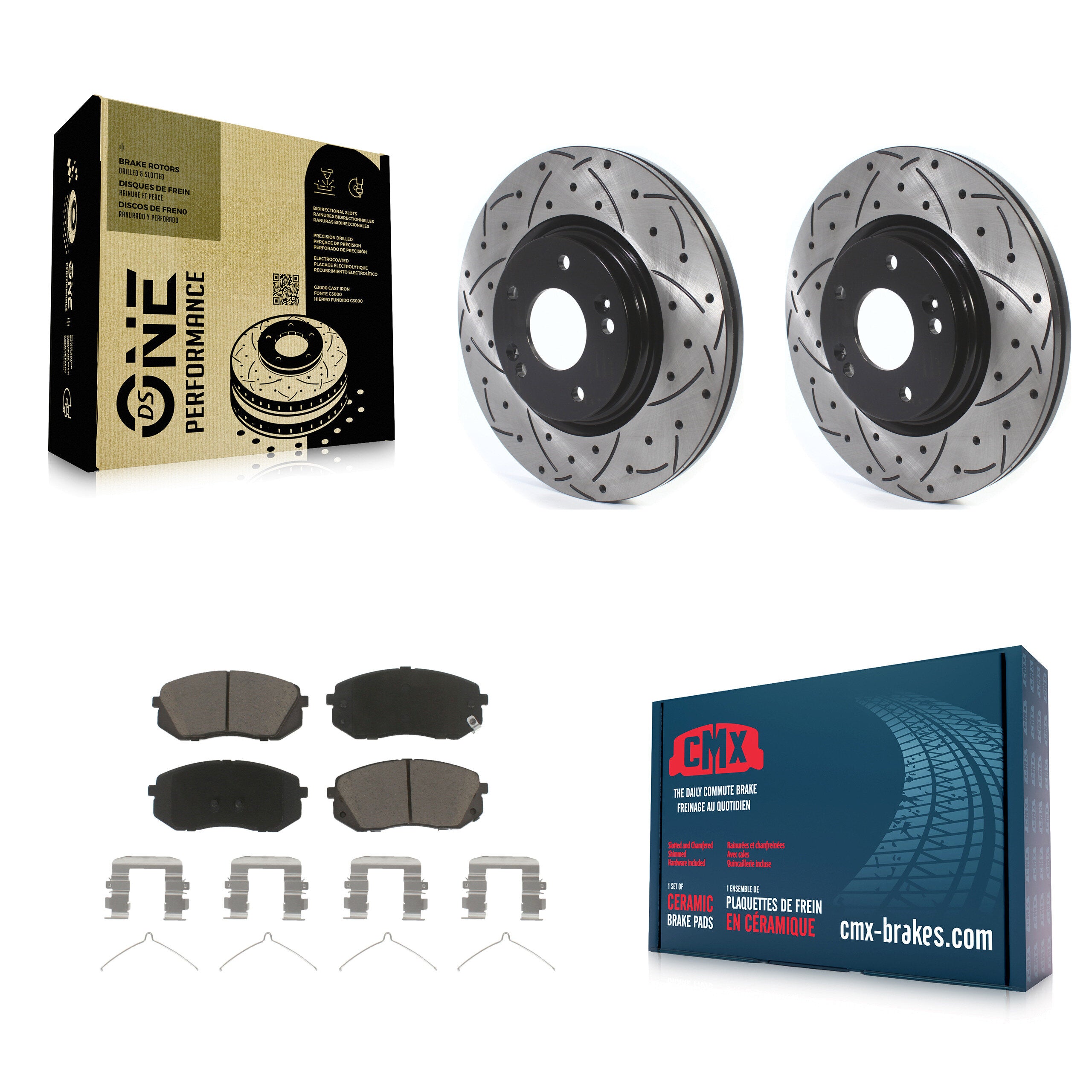 Transit Auto KDC-100130 Disc Brake Kit for 2016-2023 Kia Optima, Hyundai Kona Electric, Kia Niro EV & more - Front product image
