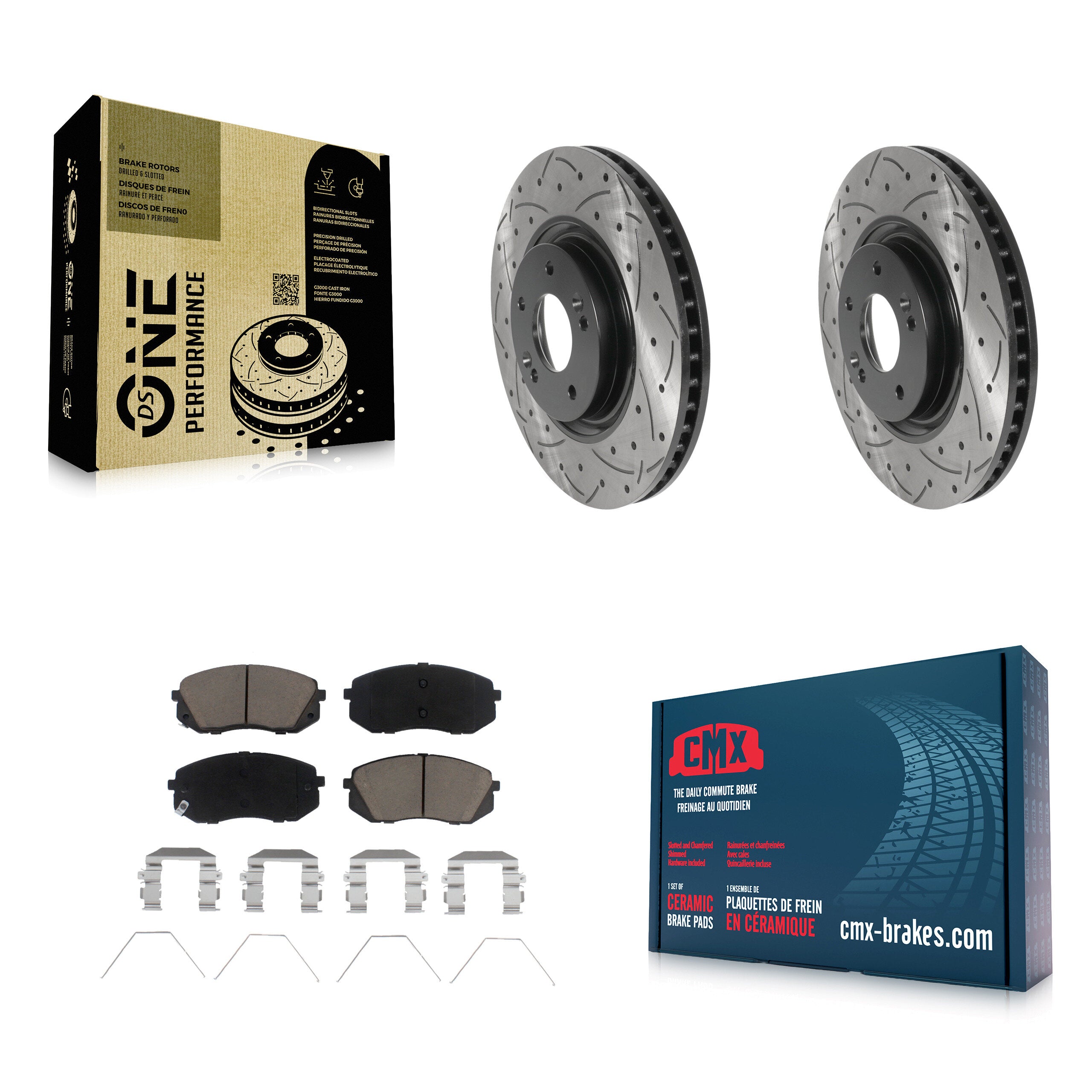 Transit Auto KDC-100131 Disc Brake Kit for 2016-2020 Kia Optima, Hyundai Sonata - Front product image