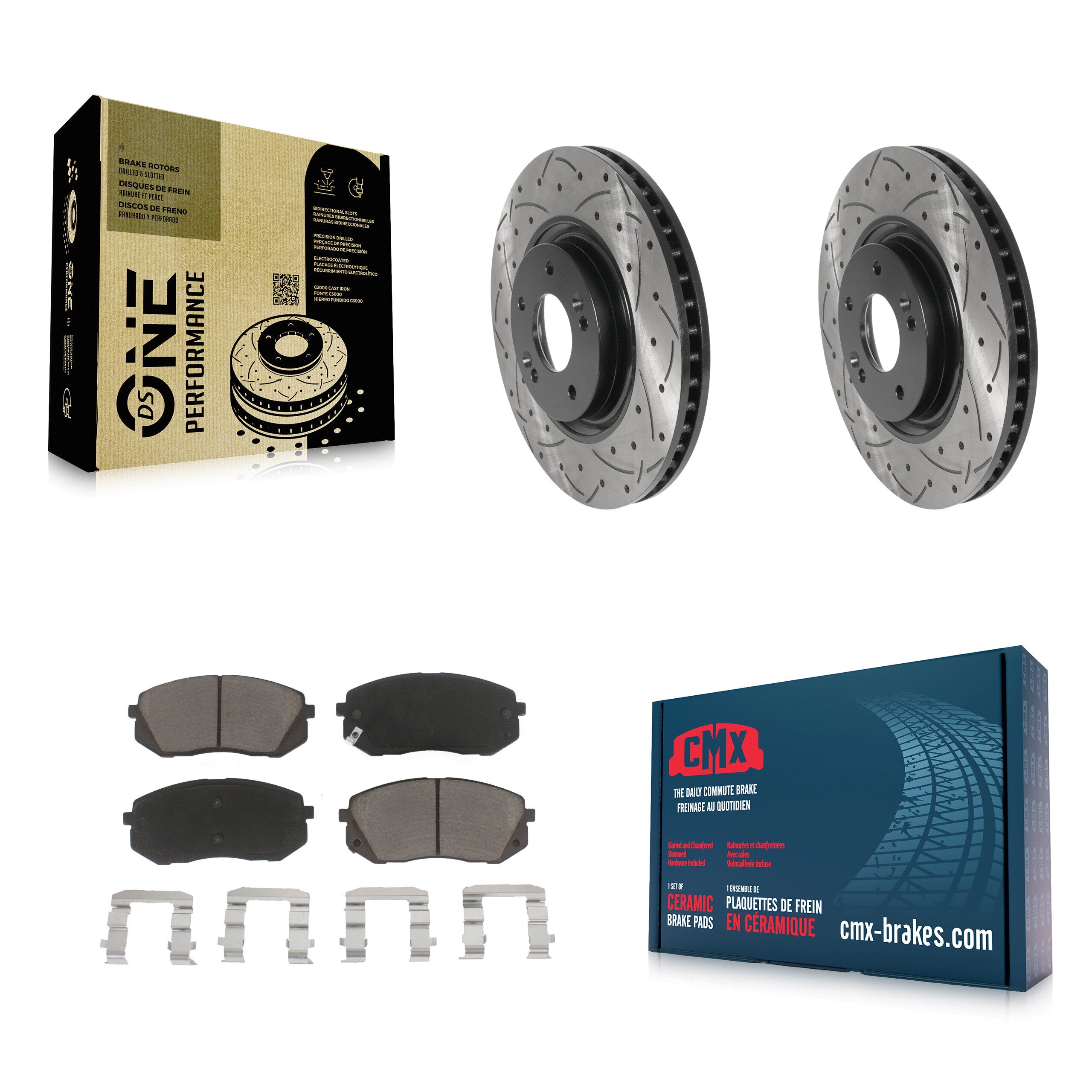 Transit Auto KDC-100133 Disc Brake Kit for 2014-2017 Hyundai Sonata, Hyundai Tucson, Kia Cadenza - Front product image