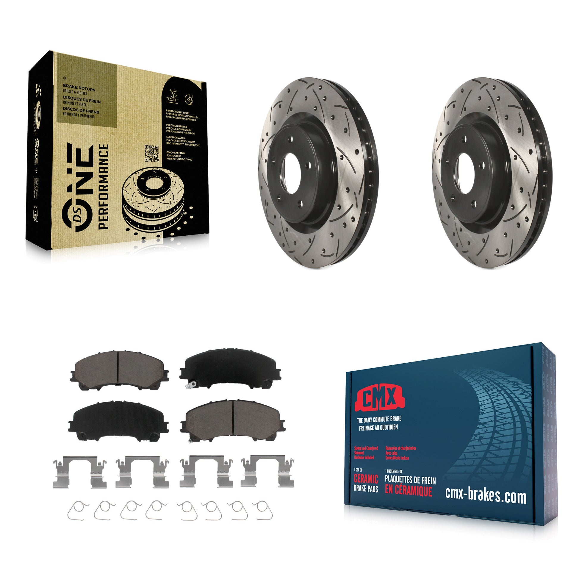 Transit Auto KDC-100138 Disc Brake Kit for 2014-2024 INFINITI Q60, INFINITI QX50, INFINITI Q50 - Front product image