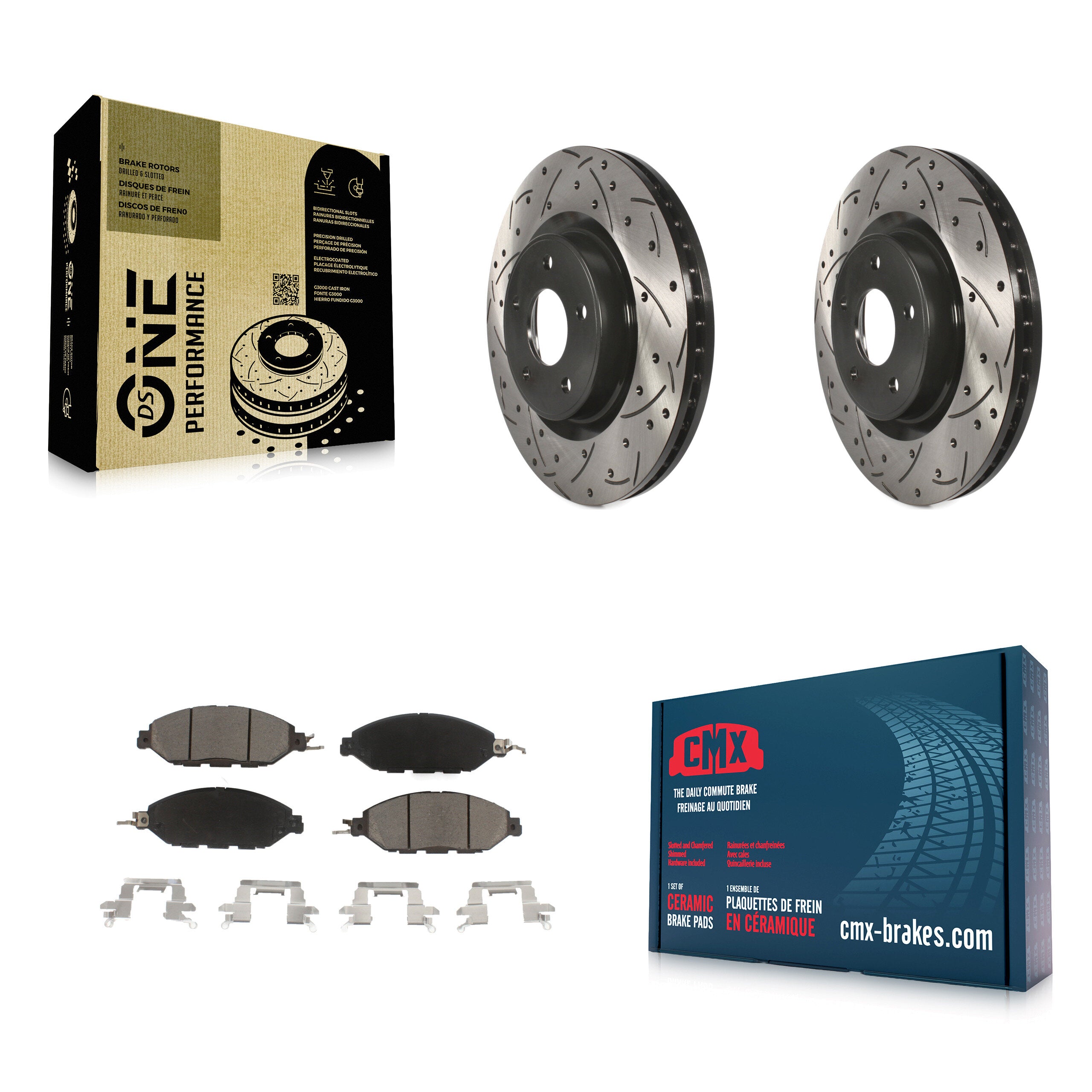 Transit Auto KDC-100140 Disc Brake Kit for 2013-2024 Nissan Murano, INFINITI QX60, INFINITI JX35 & more - Front product image