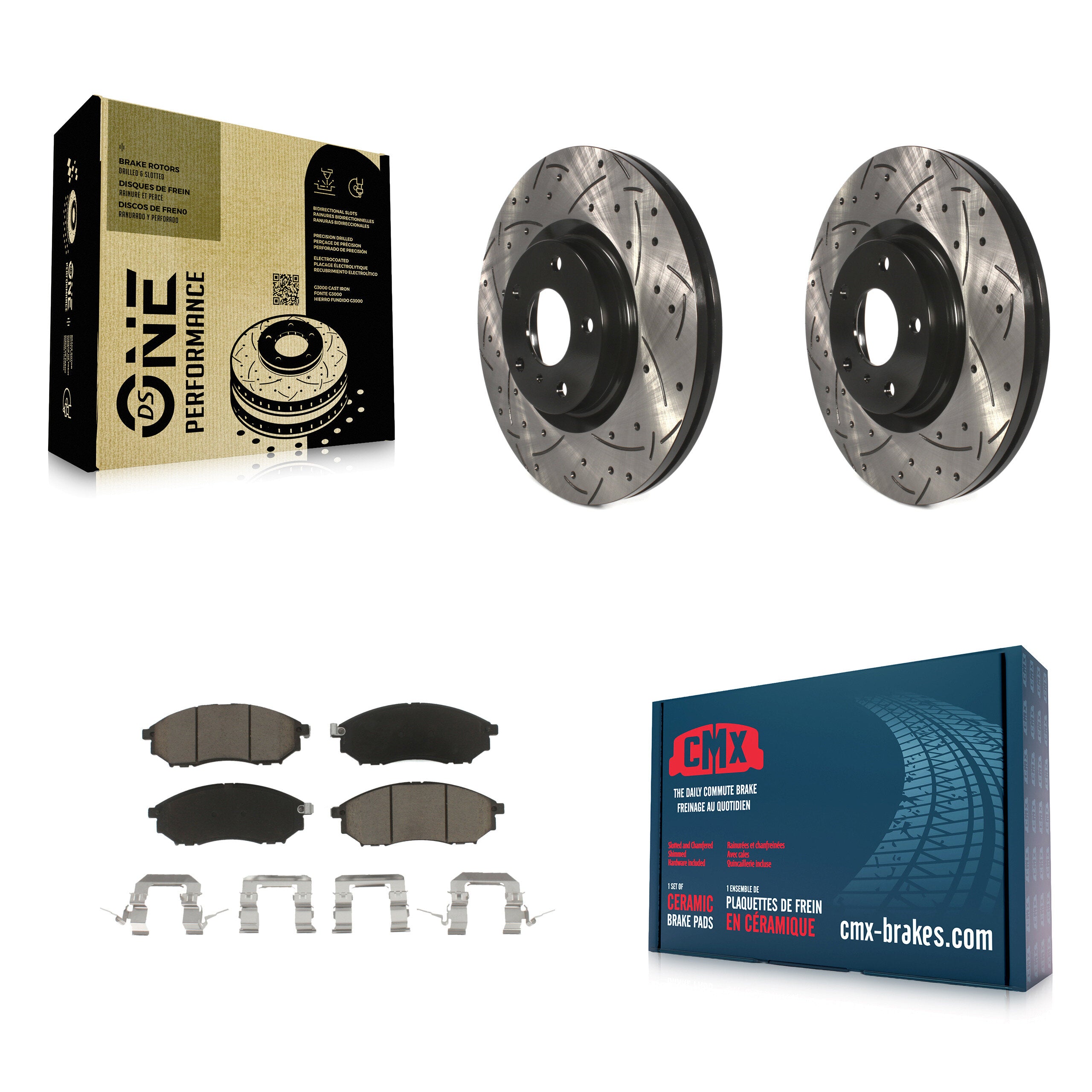 Transit Auto KDC-100146 Disc Brake Kit for 2005-2020 INFINITI Q40, INFINITI Q70L, INFINITI QX70 & more - Front product image