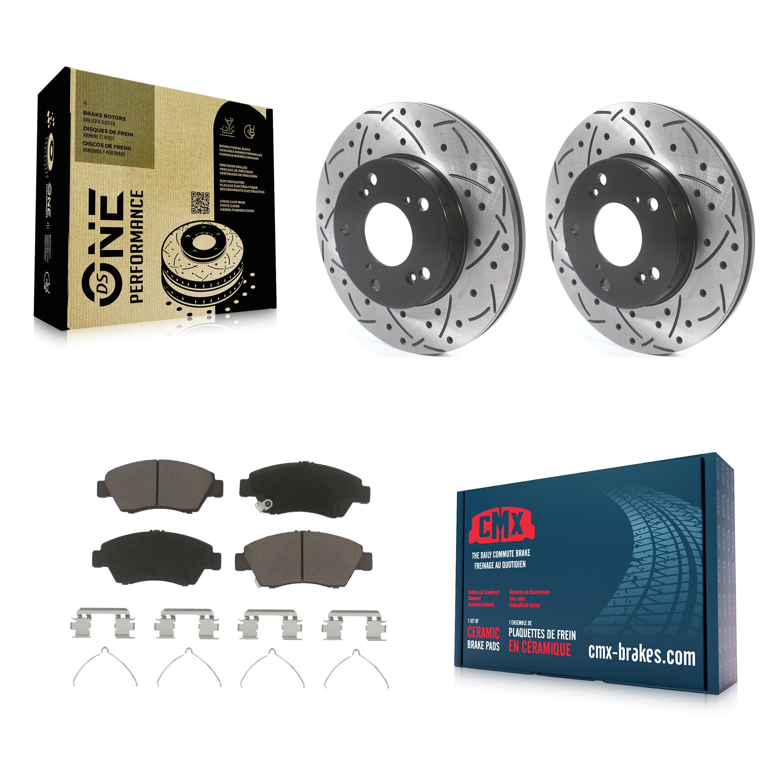 Transit Auto KDC-100153 Disc Brake Kit for 2002-2015 Honda CR-Z, Honda Civic, Acura RSX - Front product image