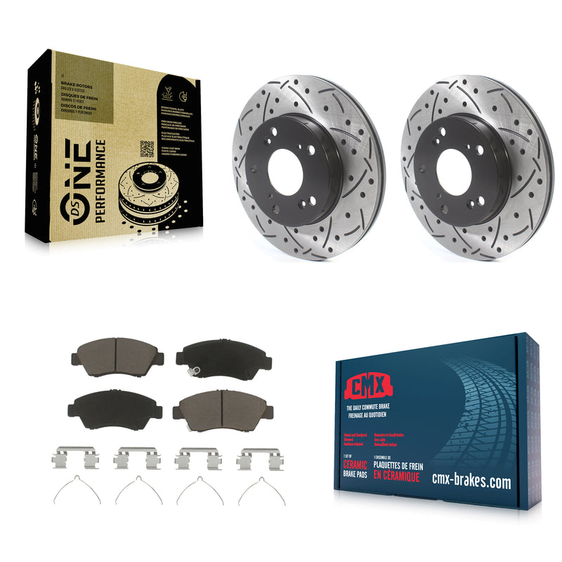 Transit Auto KDC-100153 Disc Brake Kit for 2002-2015 Honda CR-Z, Honda Civic, Acura RSX - Front product image