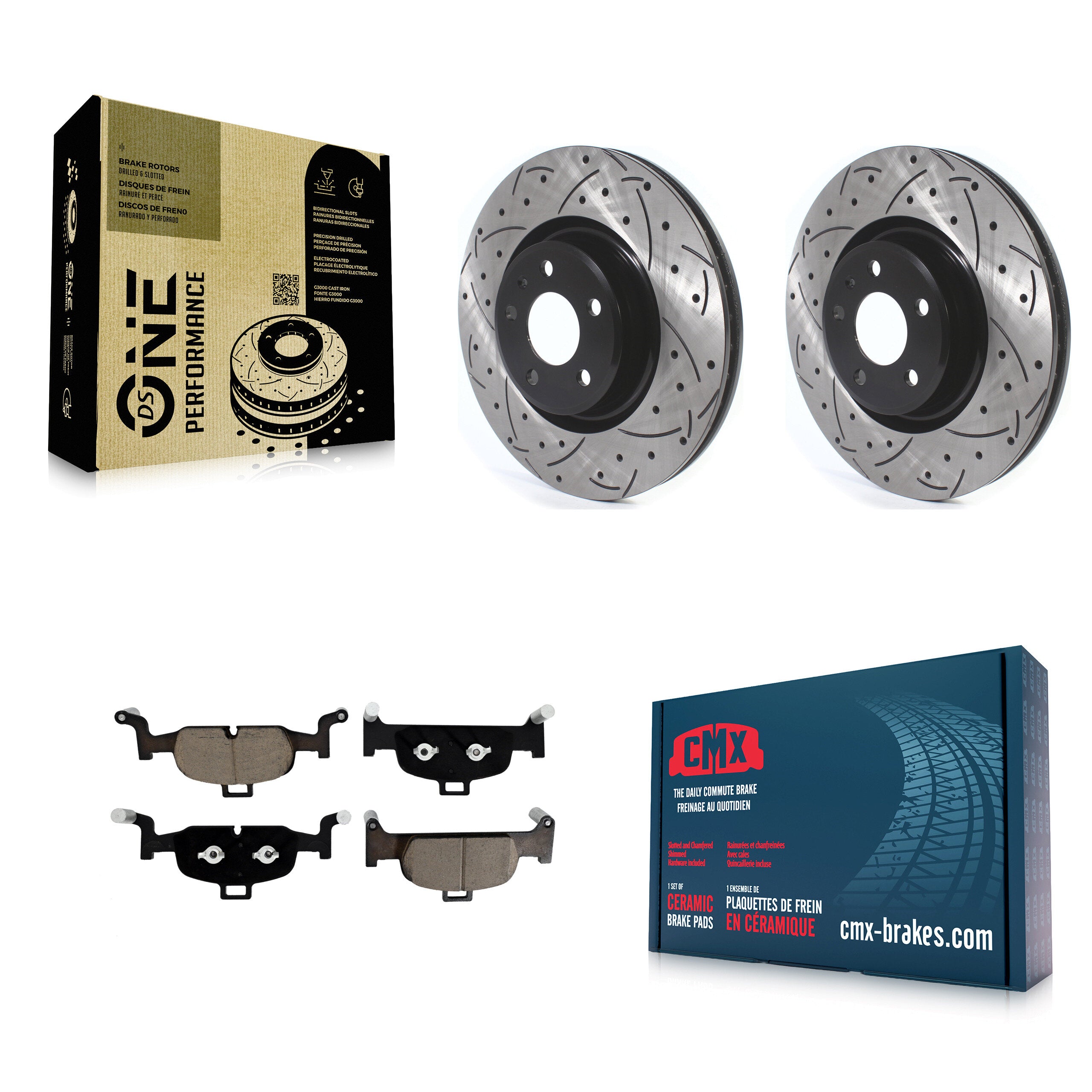Transit Auto KDC-100157 Disc Brake Kit for 2017-2024 Audi A6 Quattro, Audi A5 Quattro, Audi A5 Sportback & more - Front product image