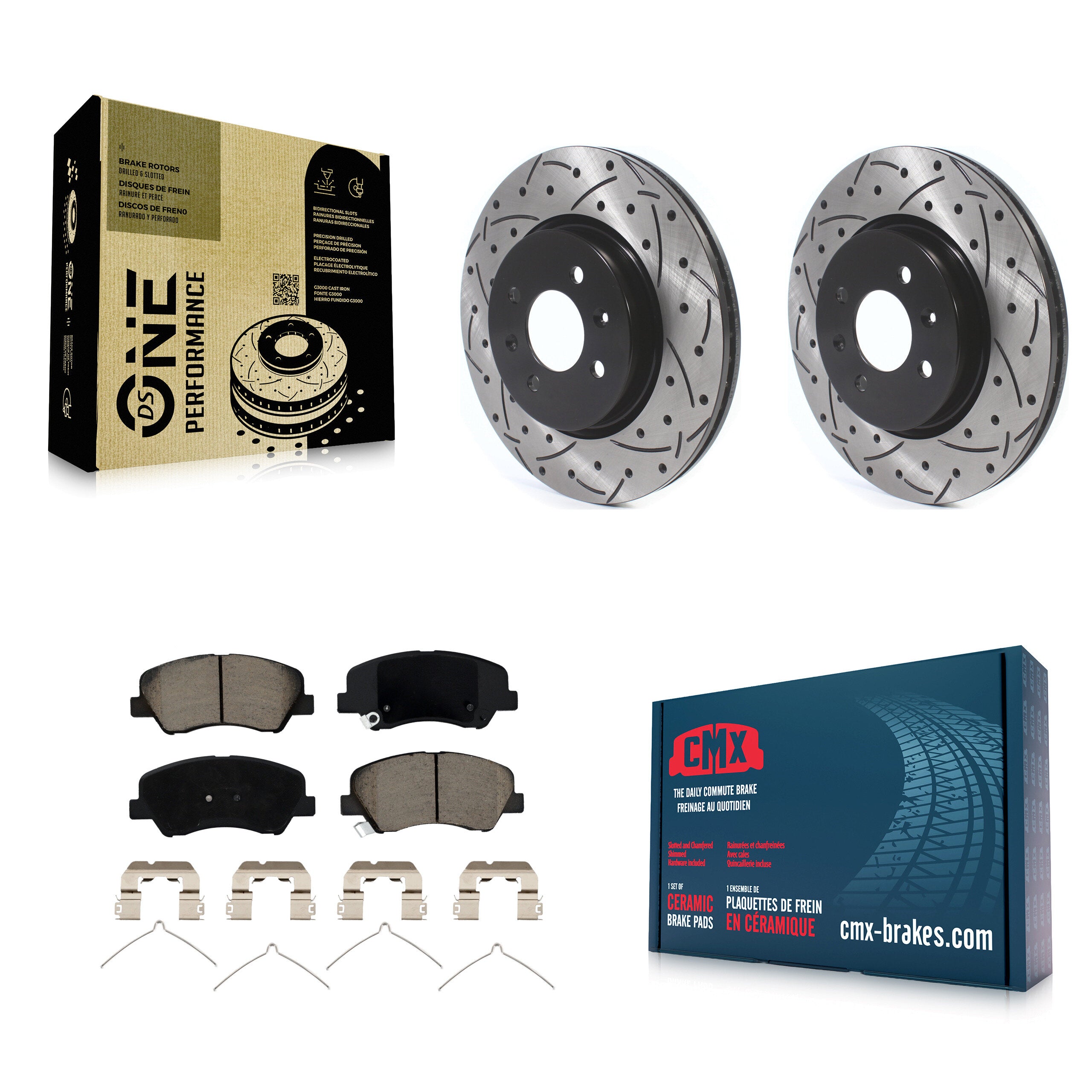 Transit Auto KDC-100165 Disc Brake Kit for 2018-2023 Kia Rio, Hyundai Accent - Front product image