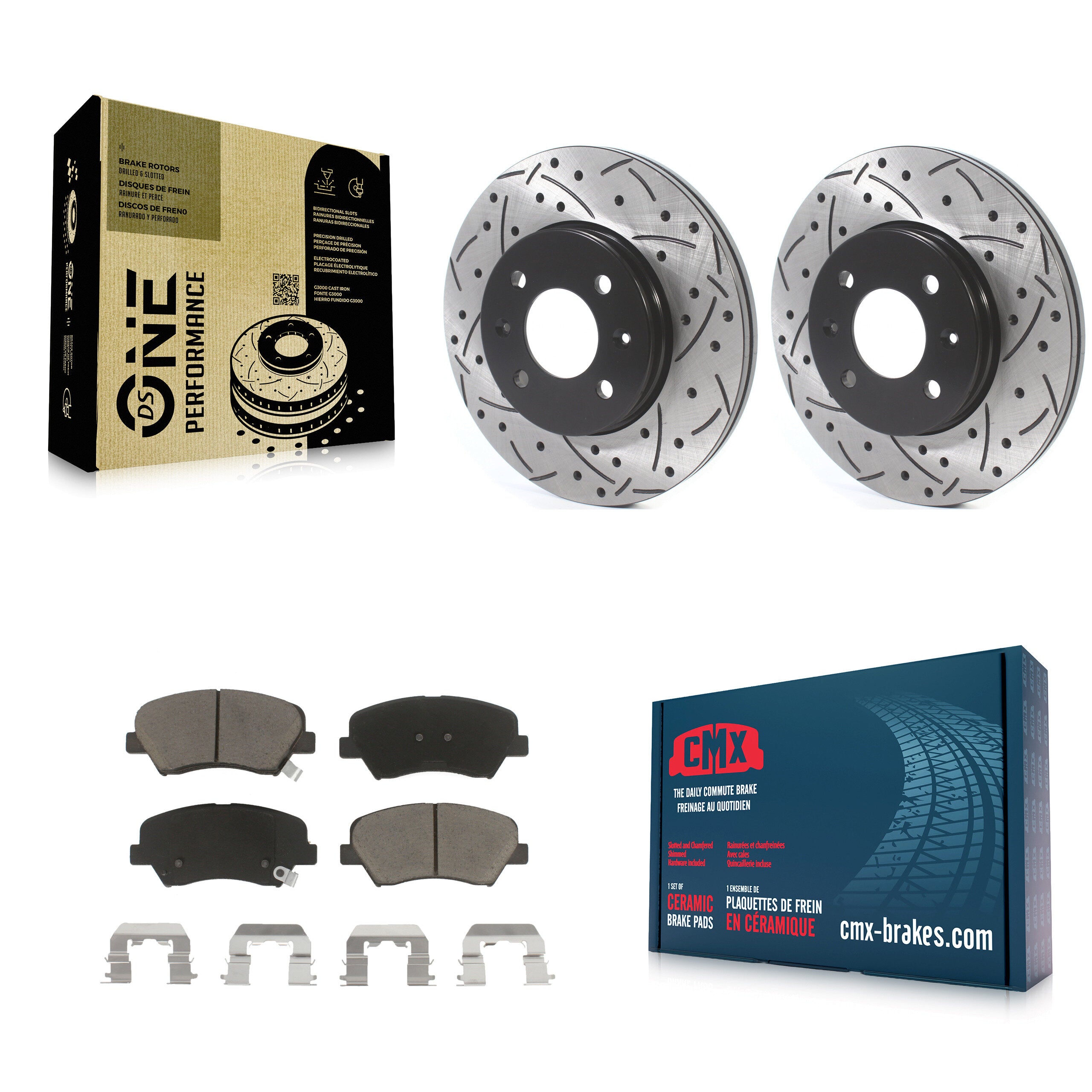 Transit Auto KDC-100167 Disc Brake Kit for 2012-2018 Kia Rio, Hyundai Accent - Front product image