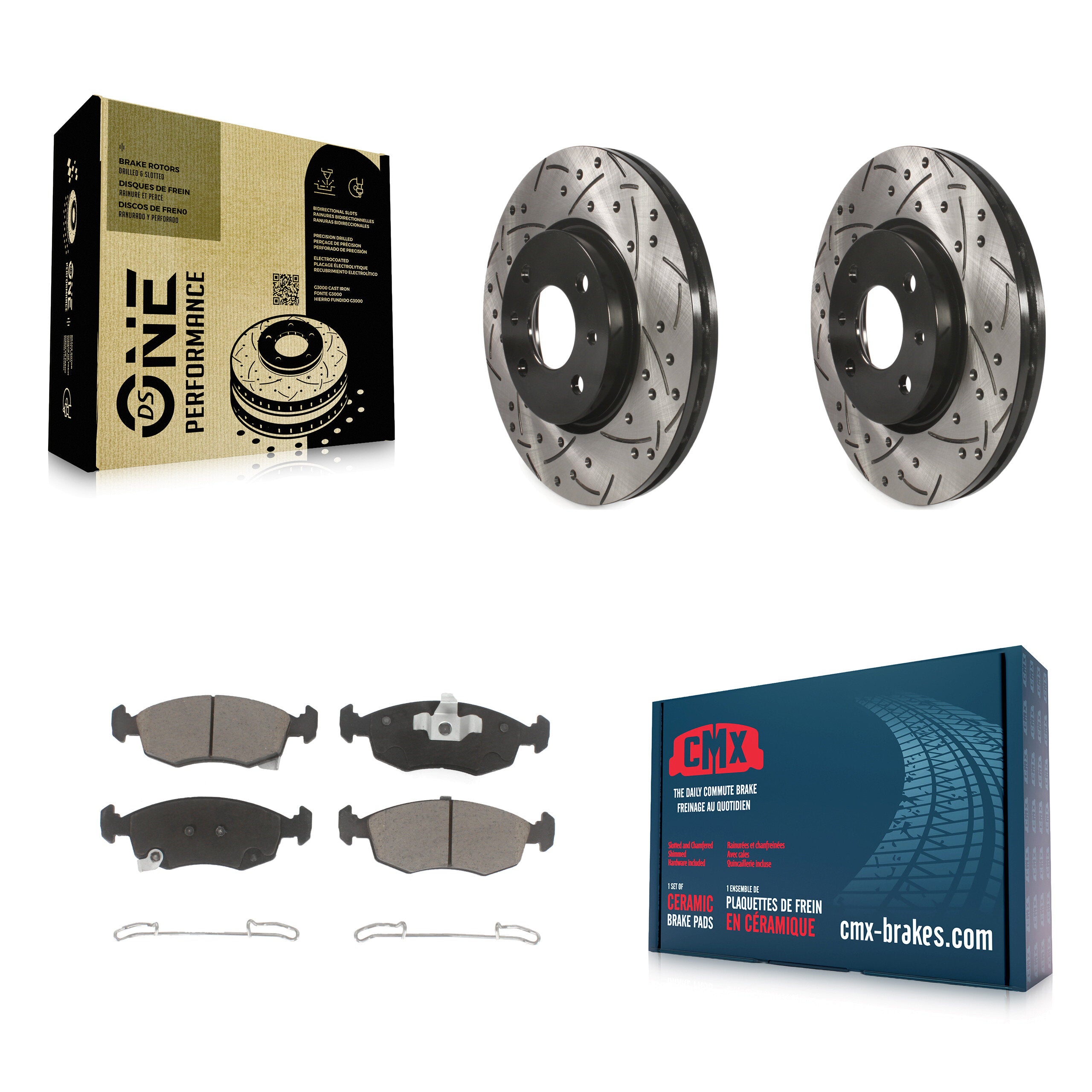 Transit Auto KDC-100182 Disc Brake Kit for 2012-2017 Fiat 500 - Front product image