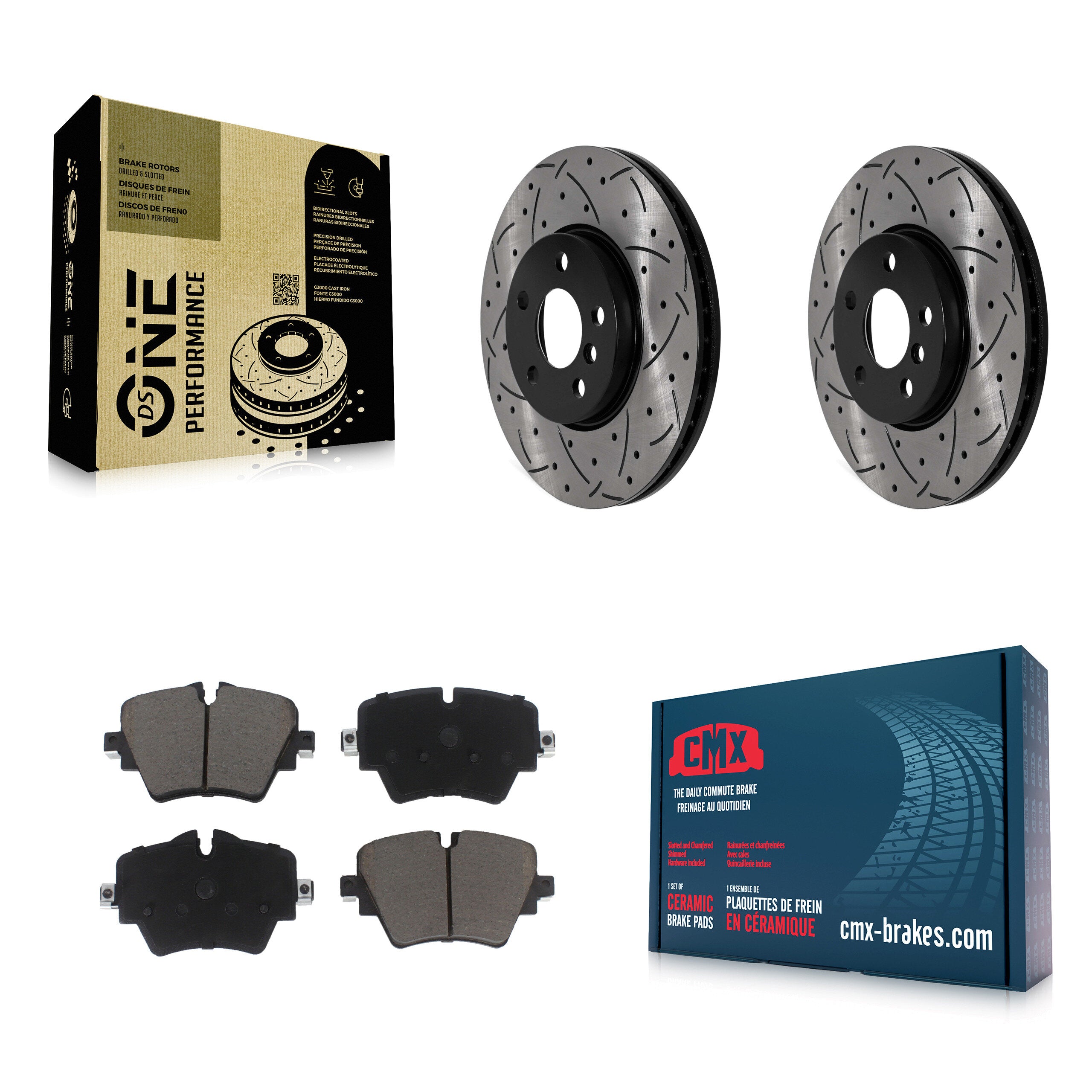 Transit Auto KDC-100185 Disc Brake Kit for 2016-2022 Mini Cooper Countryman, Mini Cooper Clubman - Front product image