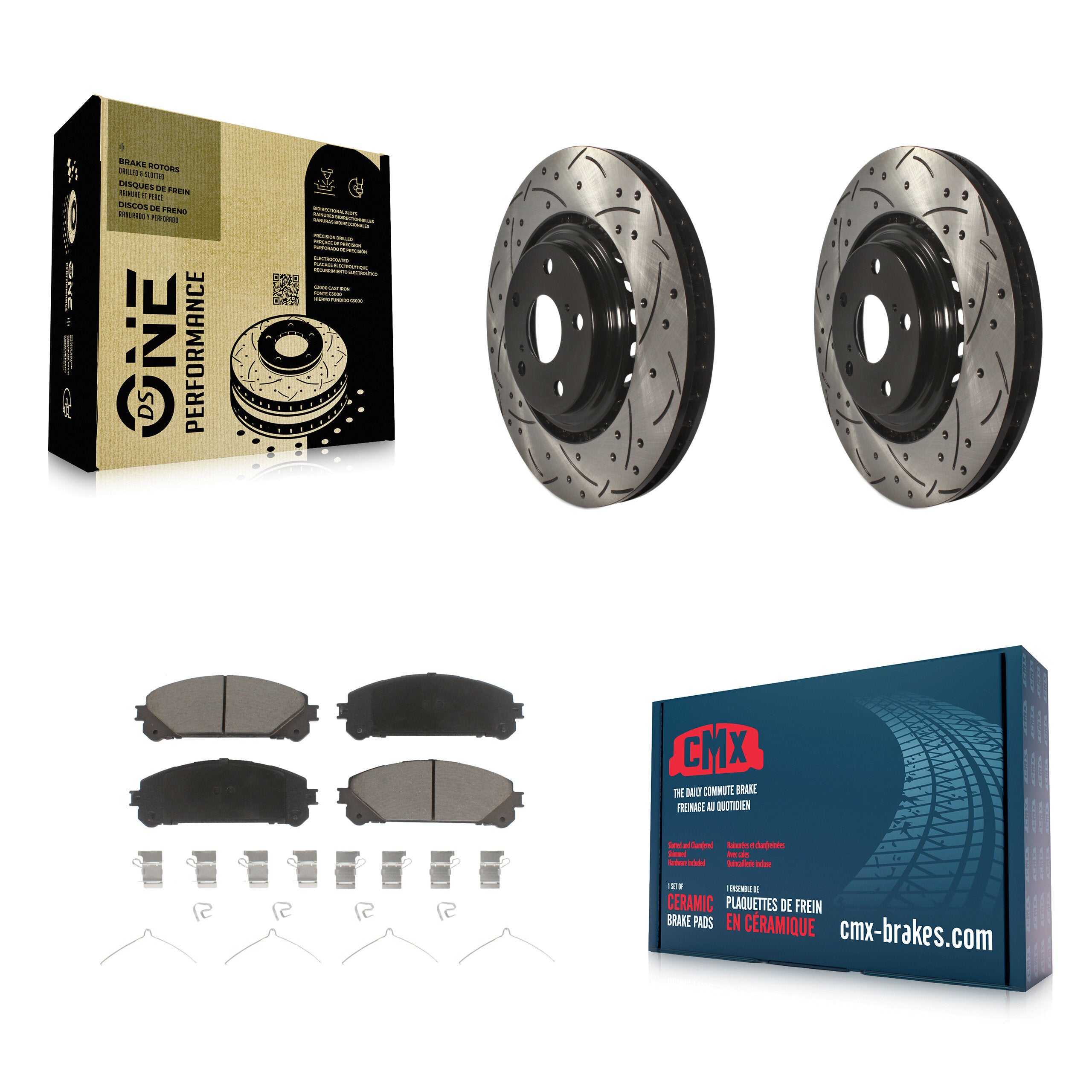 Transit Auto KDC-100189 Disc Brake Kit for 2008-2021 Lexus NX300, Lexus NX200t, Lexus NX300h & more - Front product image