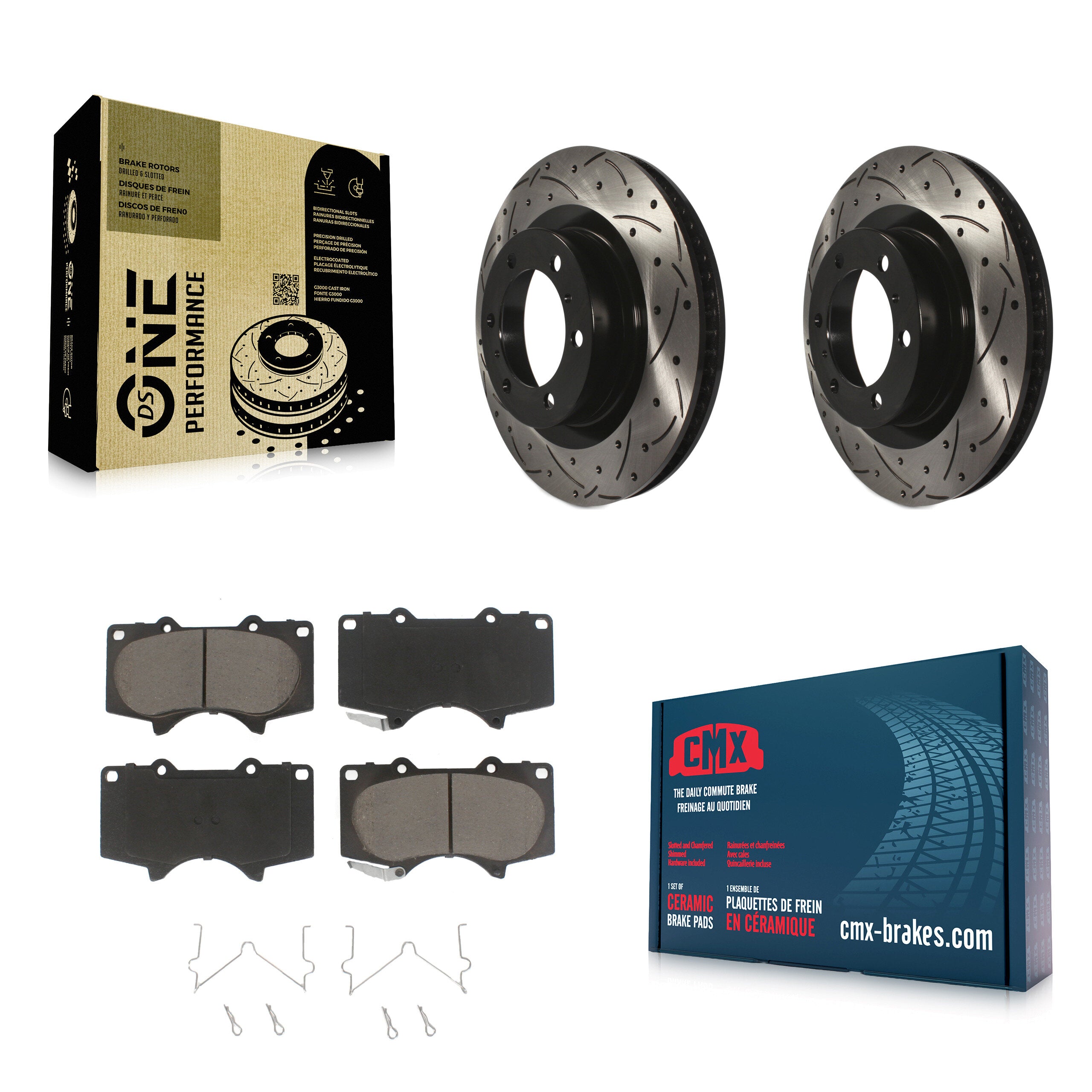 Transit Auto KDC-100198 Disc Brake Kit for 2010-2023 Lexus GX460, Toyota 4Runner - Front product image