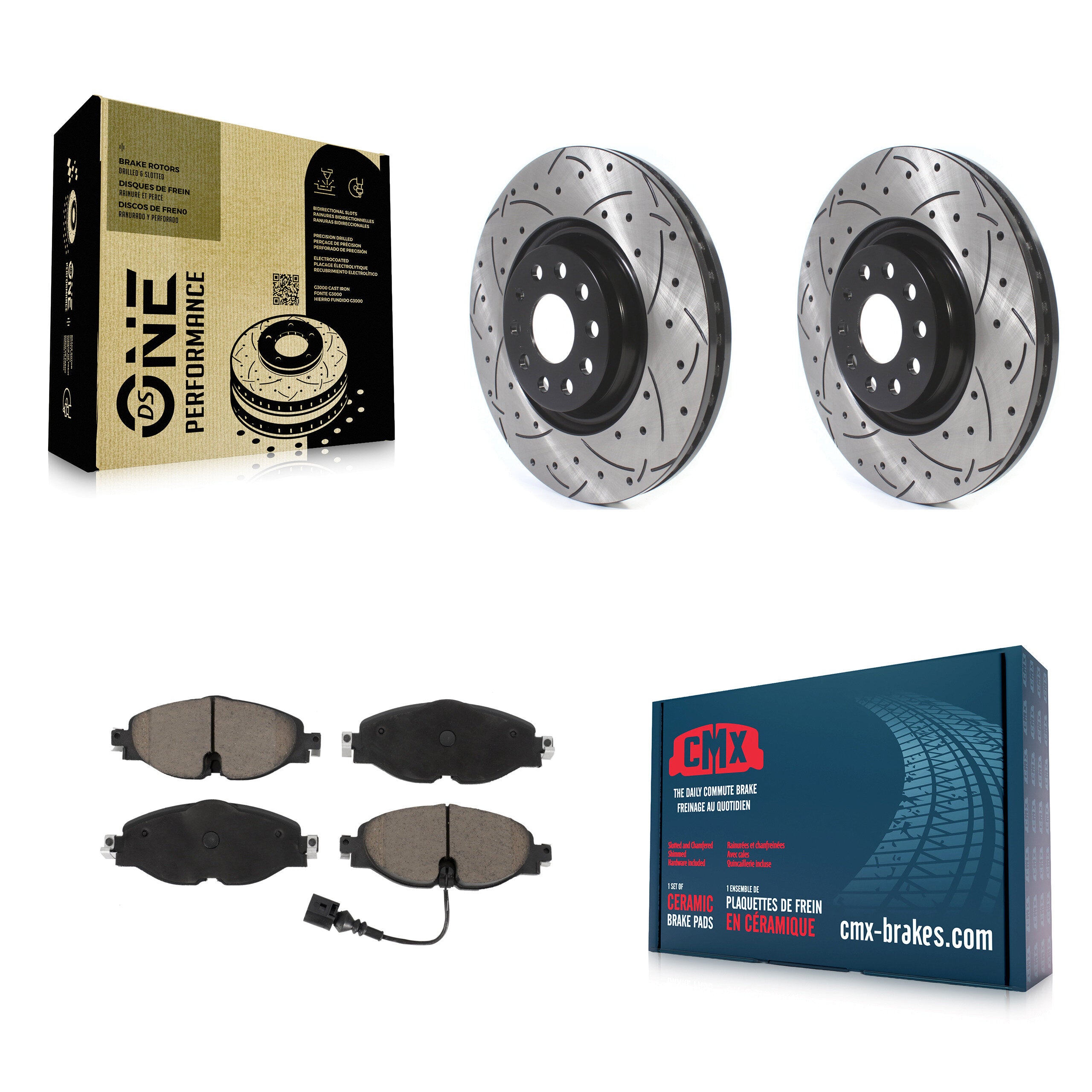 Transit Auto KDC-100199 Disc Brake Kit for 2015-2019 Audi A3, Volkswagen Golf - Front product image