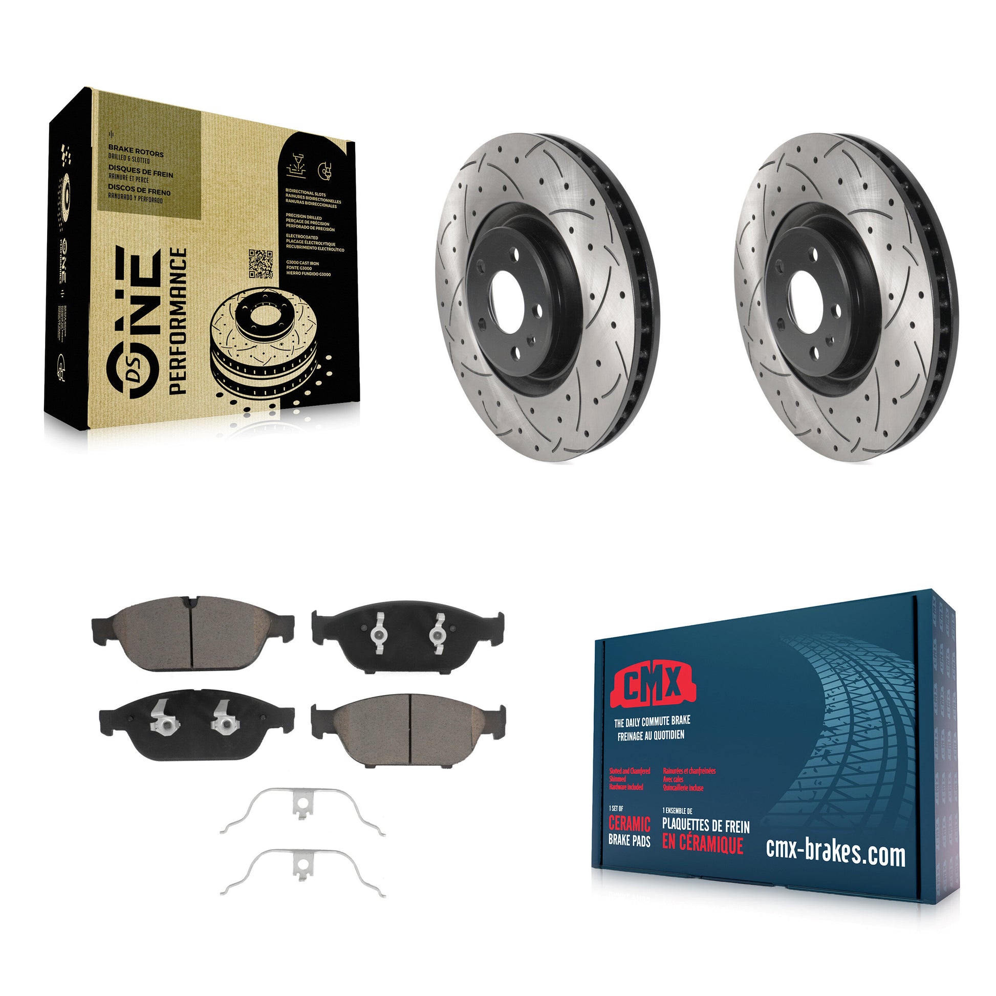 Transit Auto KDC-100207 Disc Brake Kit for 2012-2018 Audi A8 Quattro, Audi A6 Quattro, Audi A7 Quattro - Front product image