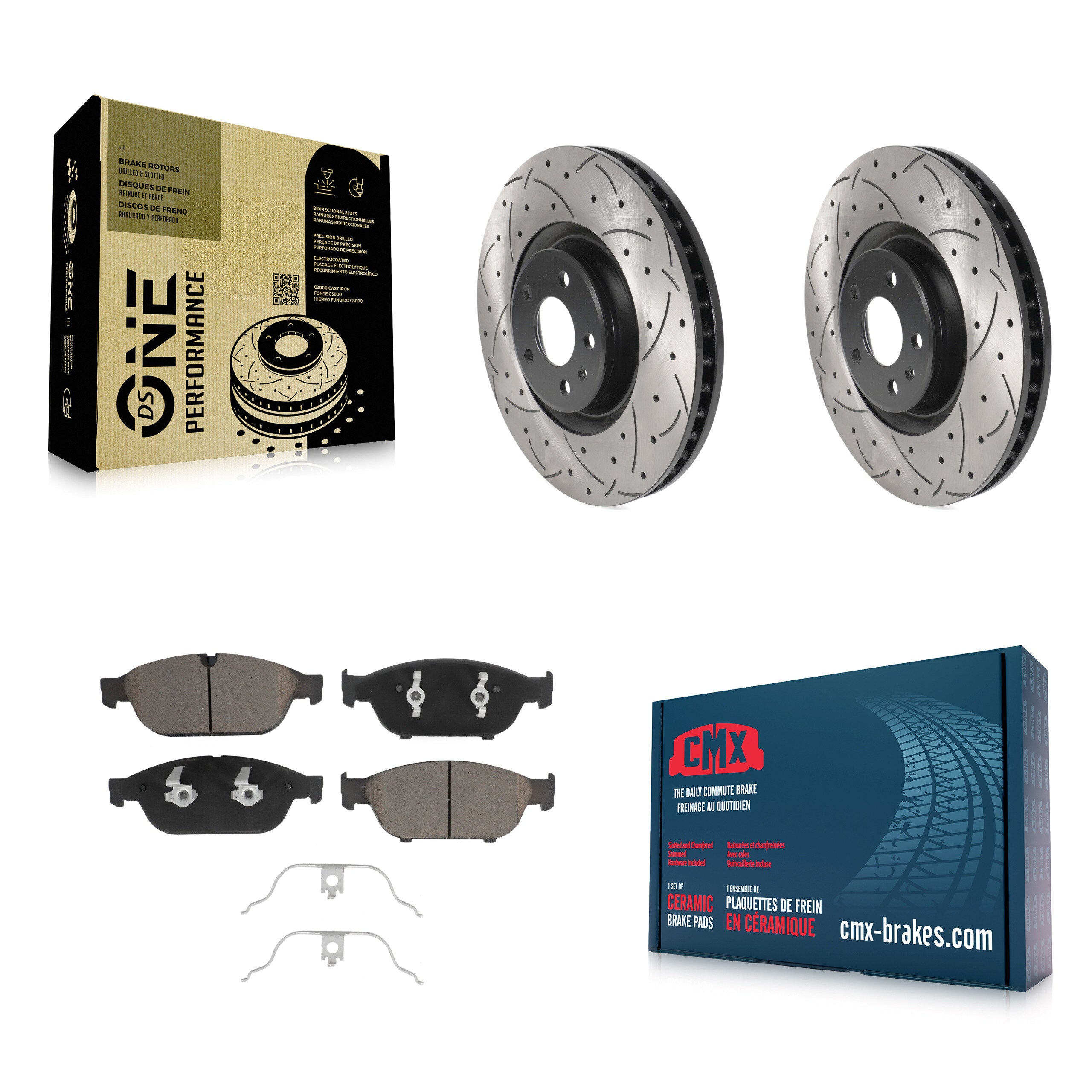 Transit Auto KDC-100207 Disc Brake Kit for 2012-2018 Audi A8 Quattro, Audi A6 Quattro, Audi A7 Quattro - Front product image