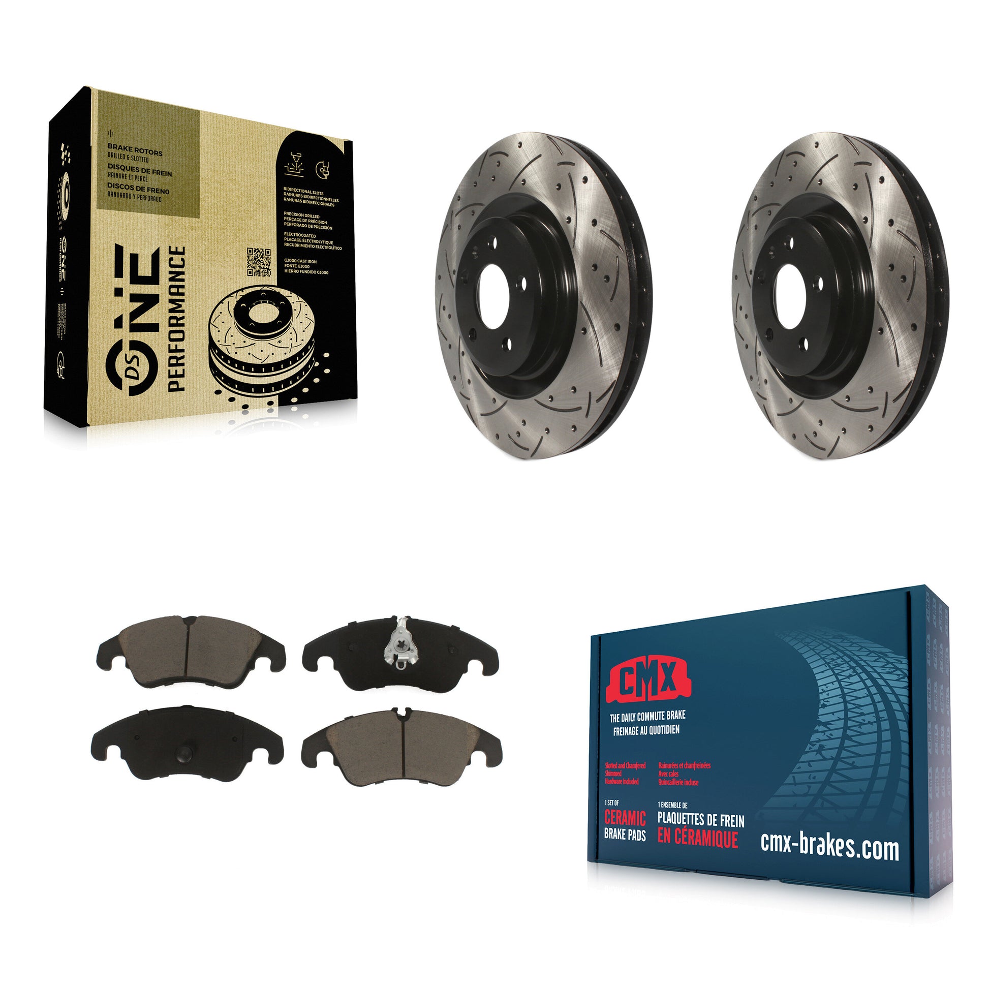 Transit Auto KDC-100208 Disc Brake Kit for 2008-2017 Audi A6, Audi A6 Quattro, Audi A4 Quattro & more - Front product image