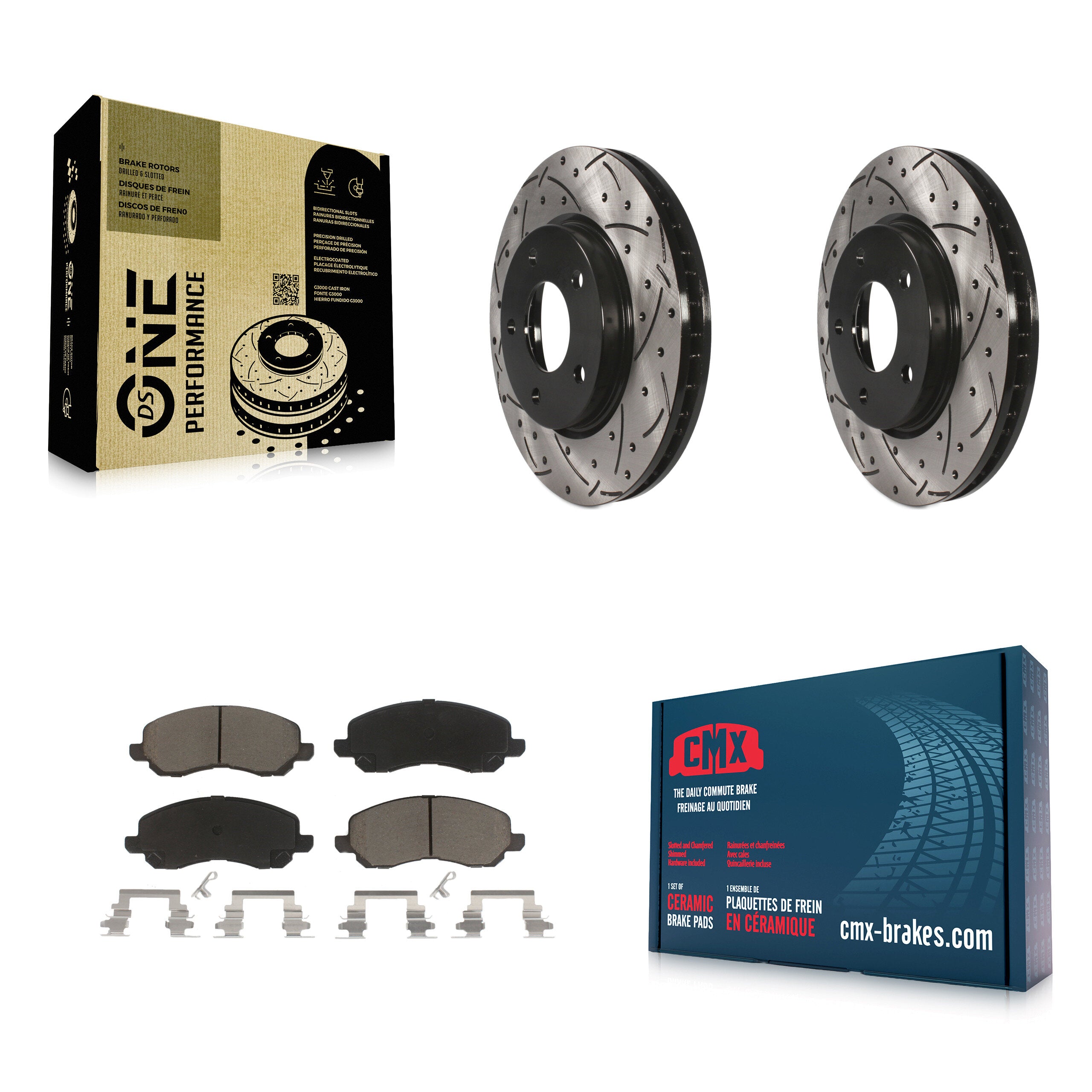 Transit Auto KDC-100218 Disc Brake Kit for 2007-2017 Mitsubishi Lancer, Dodge Caliber - Front product image
