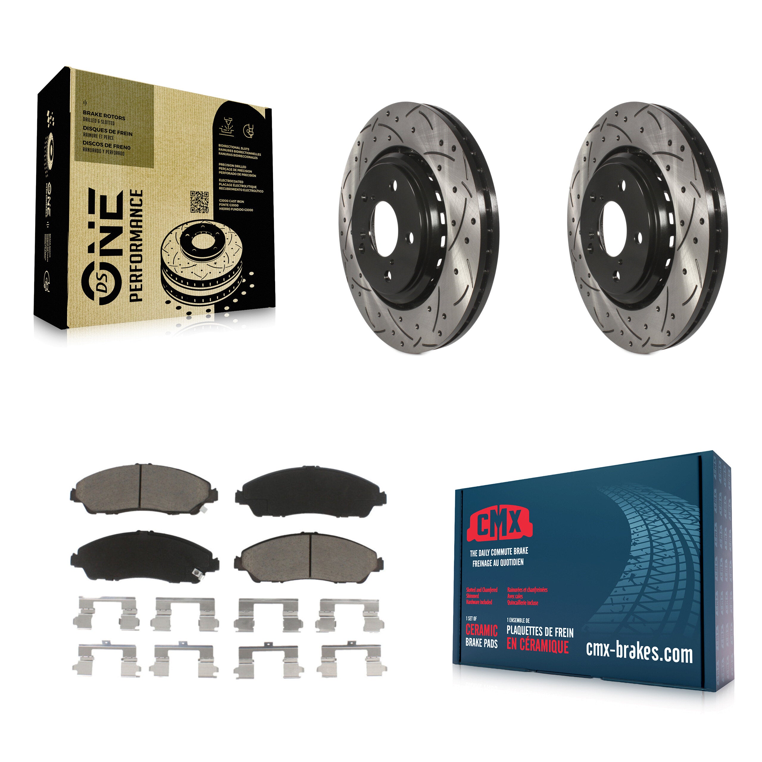 Transit Auto KDC-100220 Disc Brake Kit for 2016-2024 Acura MDX, Honda Ridgeline, Honda Pilot - Front product image