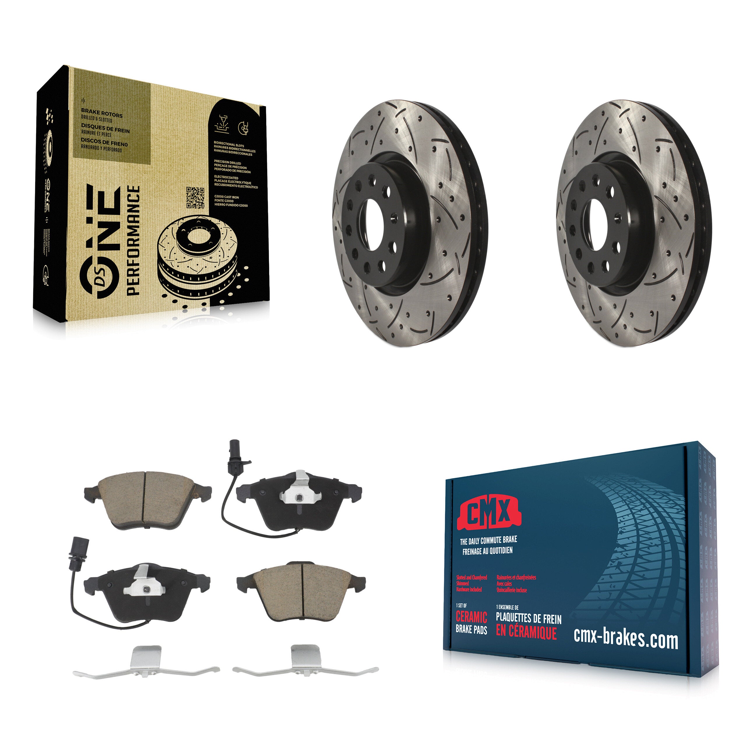 Transit Auto KDC-100224 Disc Brake Kit for 2008-2012 Volkswagen CC, Volkswagen R32 - Front product image