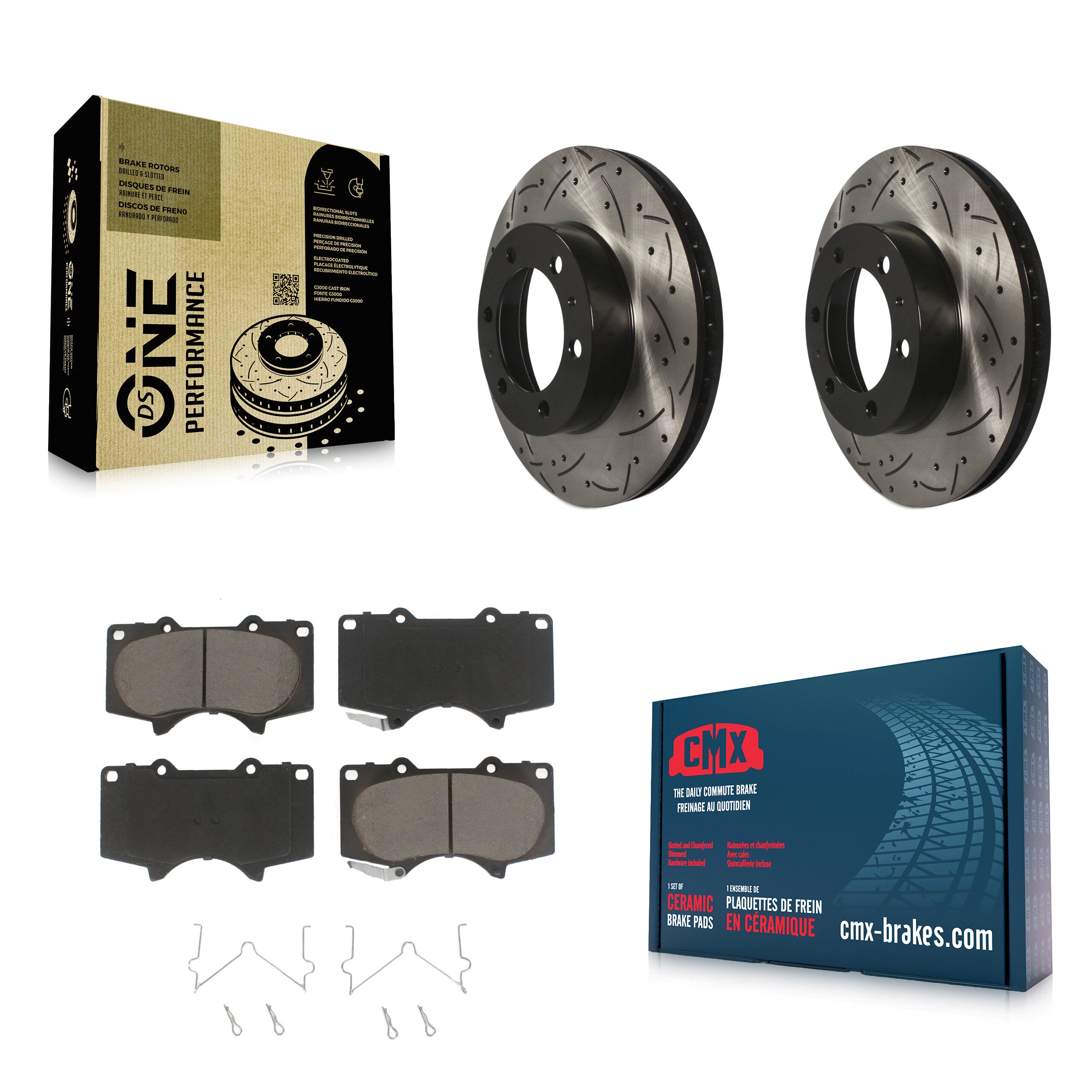 Transit Auto KDC-100226 Disc Brake Kit for 2003-2023 Toyota Tacoma, Toyota FJ Cruiser, Toyota 4Runner - Front product image