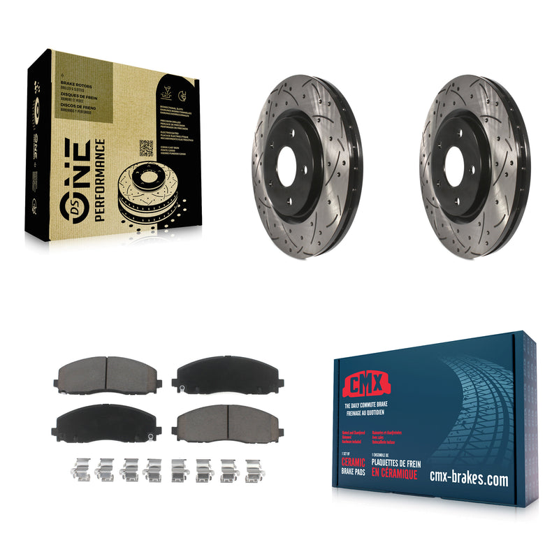 Transit Auto KDC-100257 Disc Brake Kit for 2009-2024 Chrysler Pacifica, Chrysler Grand Caravan, Chrysler Voyager & more - Front product image