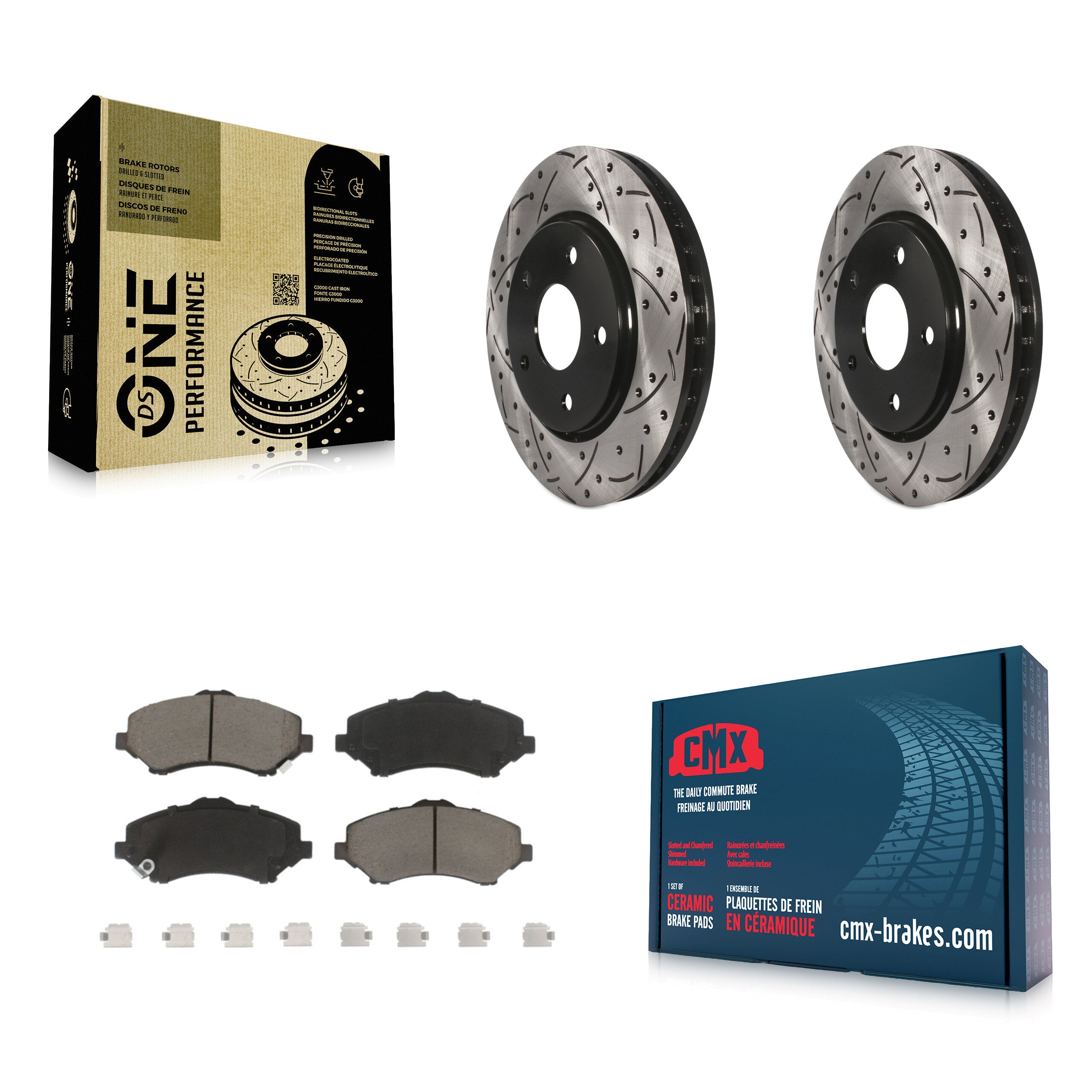 Transit Auto KDC-100258 Disc Brake Kit for 2008-2016 Chrysler Town & Country, Dodge Grand Caravan, Dodge Journey & more - Front product image