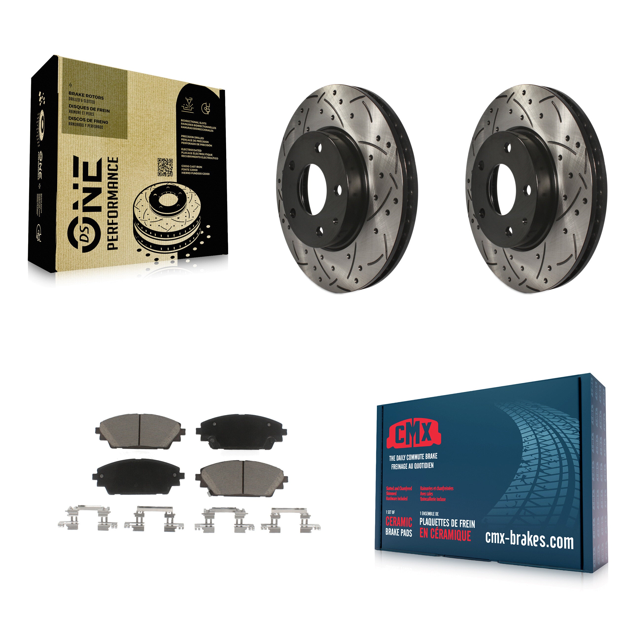 Transit Auto KDC-100260 Disc Brake Kit for 2014-2022 Mazda CX-3, Mazda 3, Mazda 3 Sport - Front product image